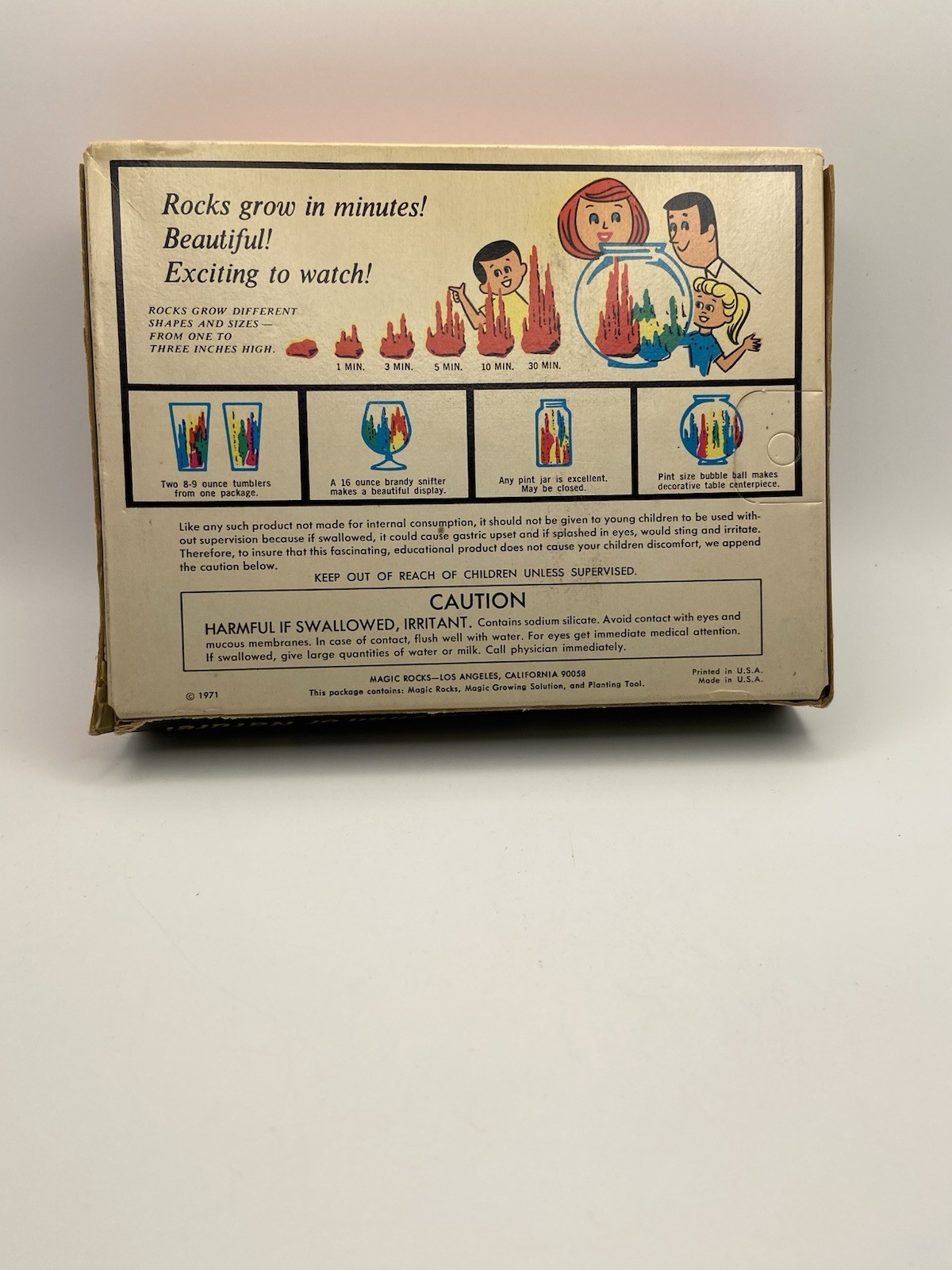 The Original Magic Rocks 1971 Vintage Crystal Growing Kit New Sealed Rare