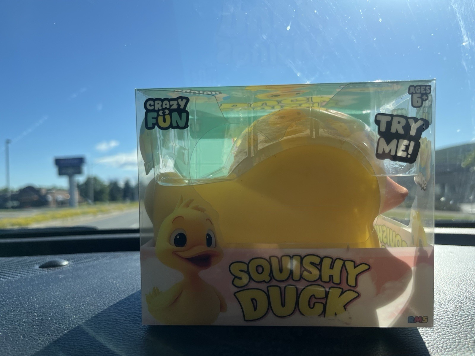 Crazy Fun Squishy Duck Tactile Squeeze Toy, Yellow/Orange, Age 4-7 Years