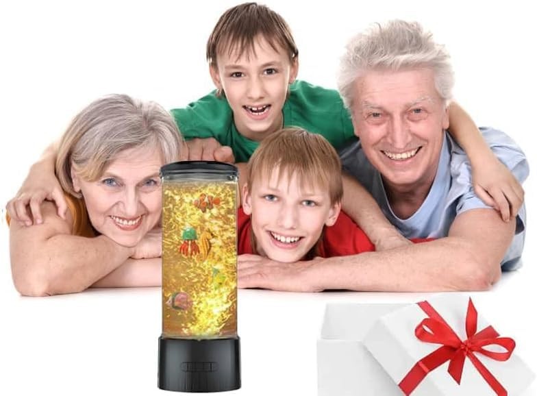 Sensory Bubble Tube Table Lamp – Extra Large 5.5-Inch Diameter, Calming