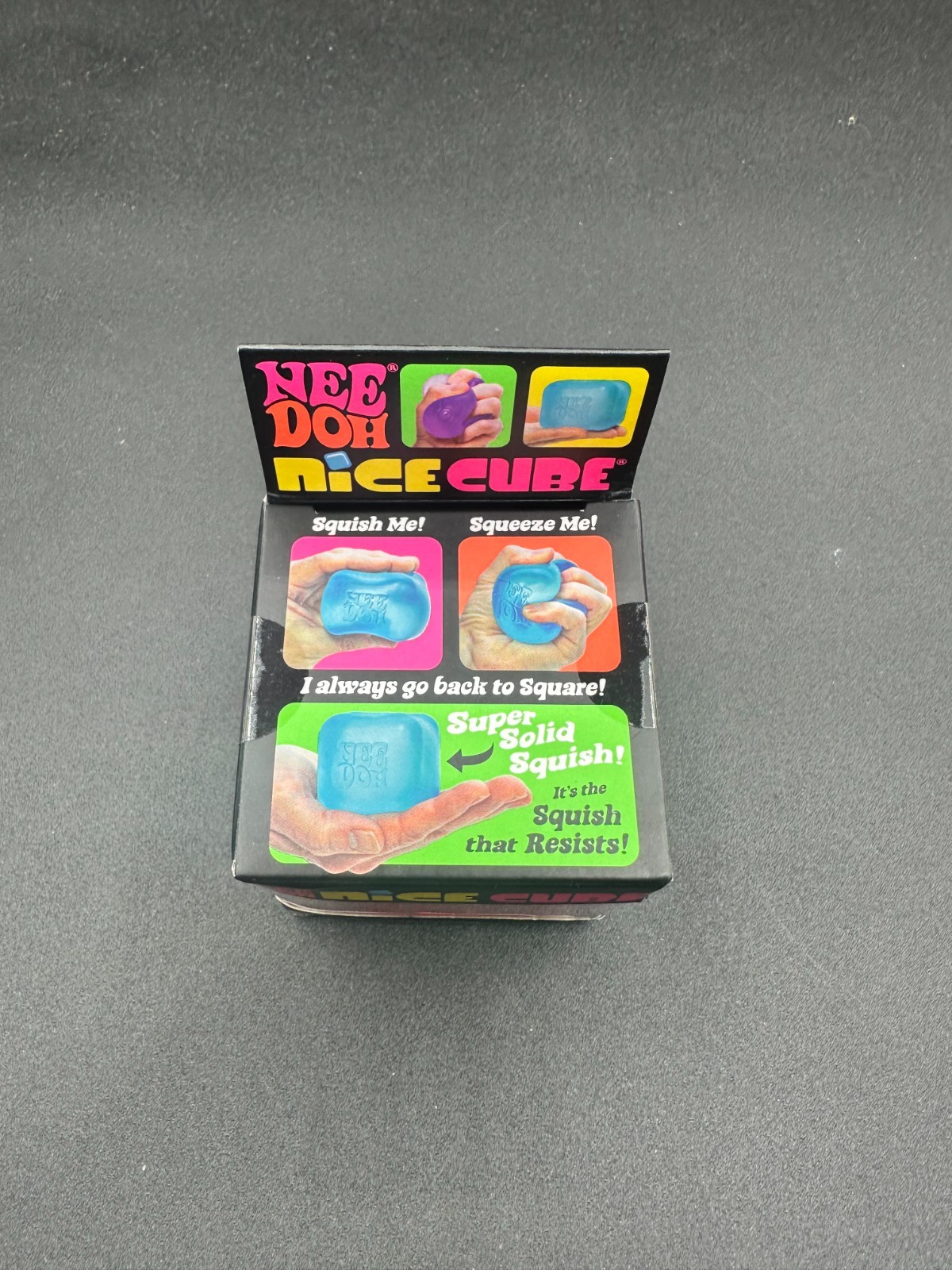 Original Nee Doh Nice Cube – Super Solid Squish! (Purple) – Factory Sealed