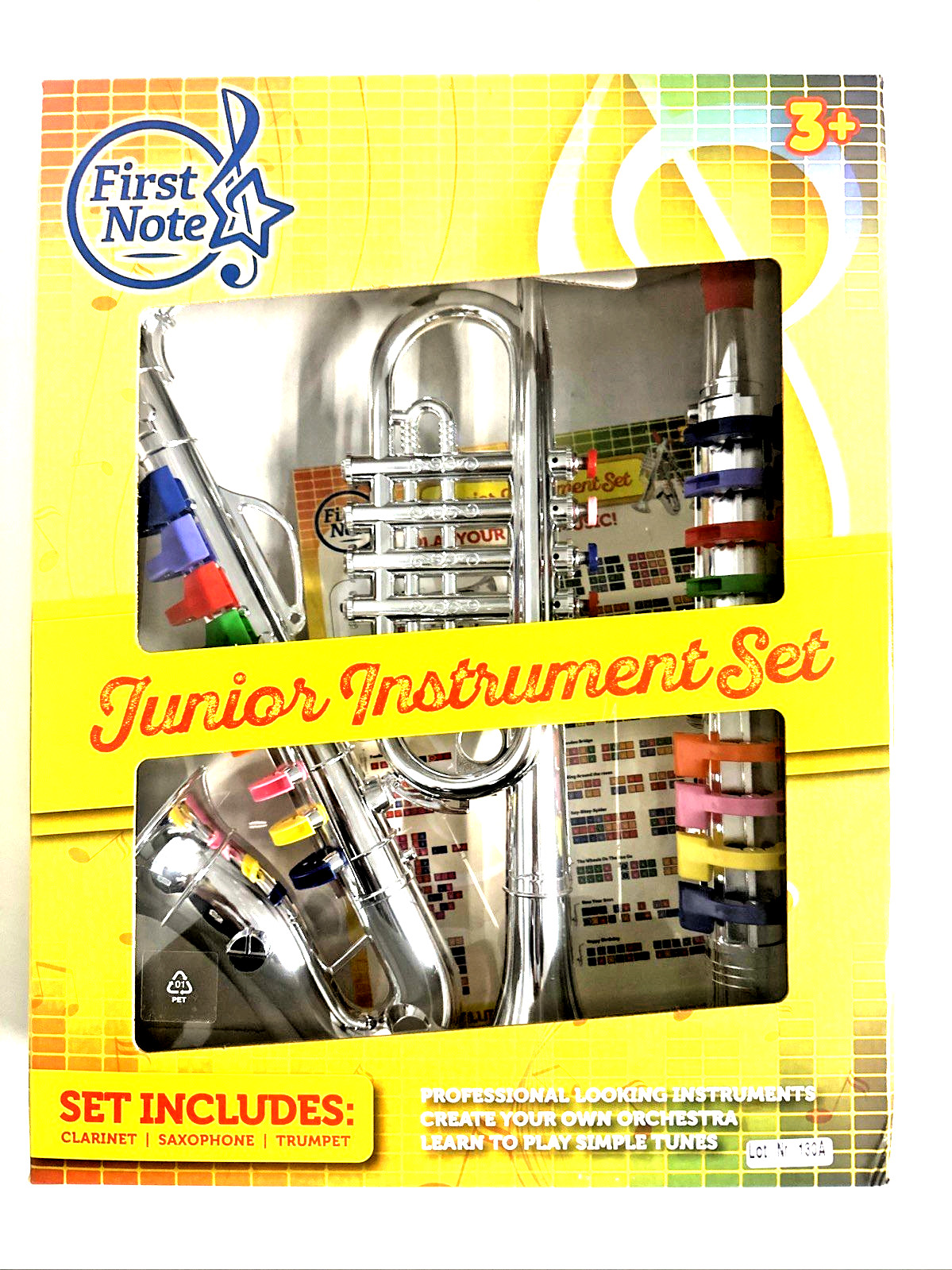 Set of 3 Music instrument Clarinet Saxophone Trumpet Combo toy for kids NEW