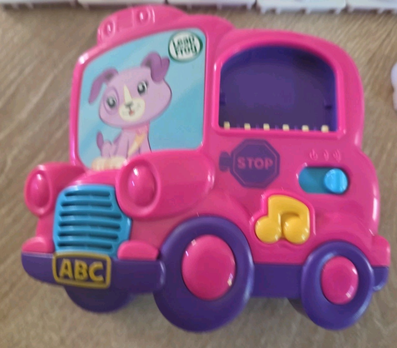 Leap Frog Fridge Phonics Magnetic Alphabet ABC School Bus Pink