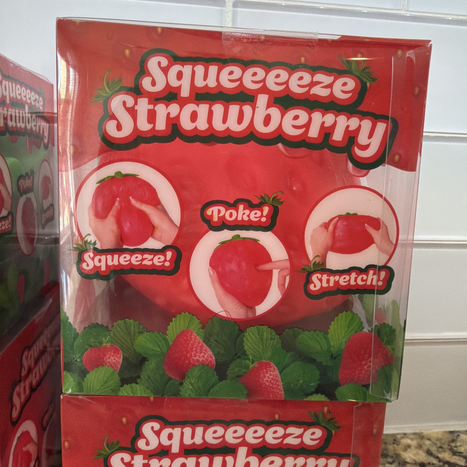 Sunny Days Squeezy Strawberry Jumbo Squishy Toy Stress Relief Sensory Fun 🍓