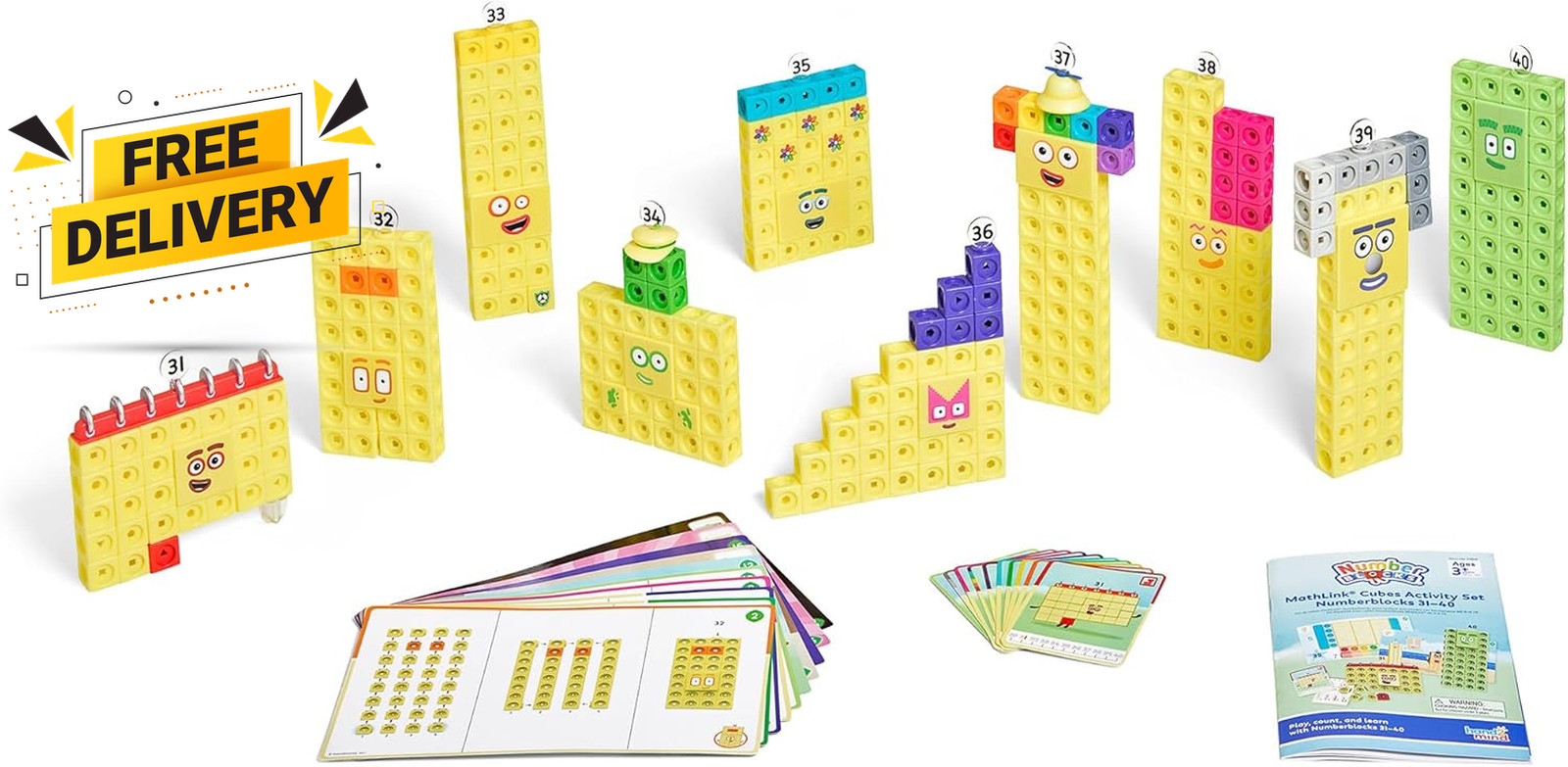 31 40 Mathlink Cubes Activity Set Learn Numbers Early Math Skills