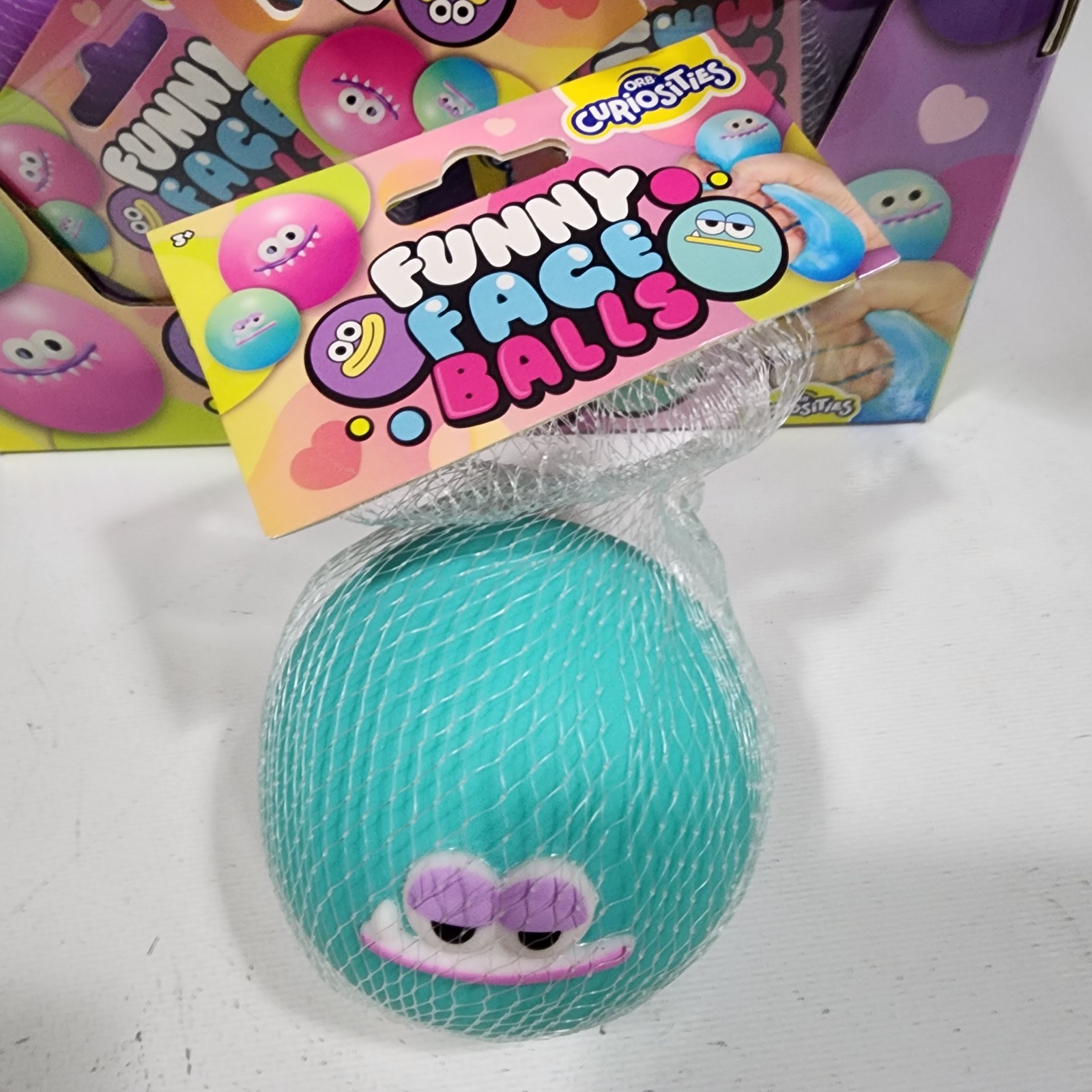 Orb Curiosities Funny Face Balls Squishy Teal Toy Sold Out Viral