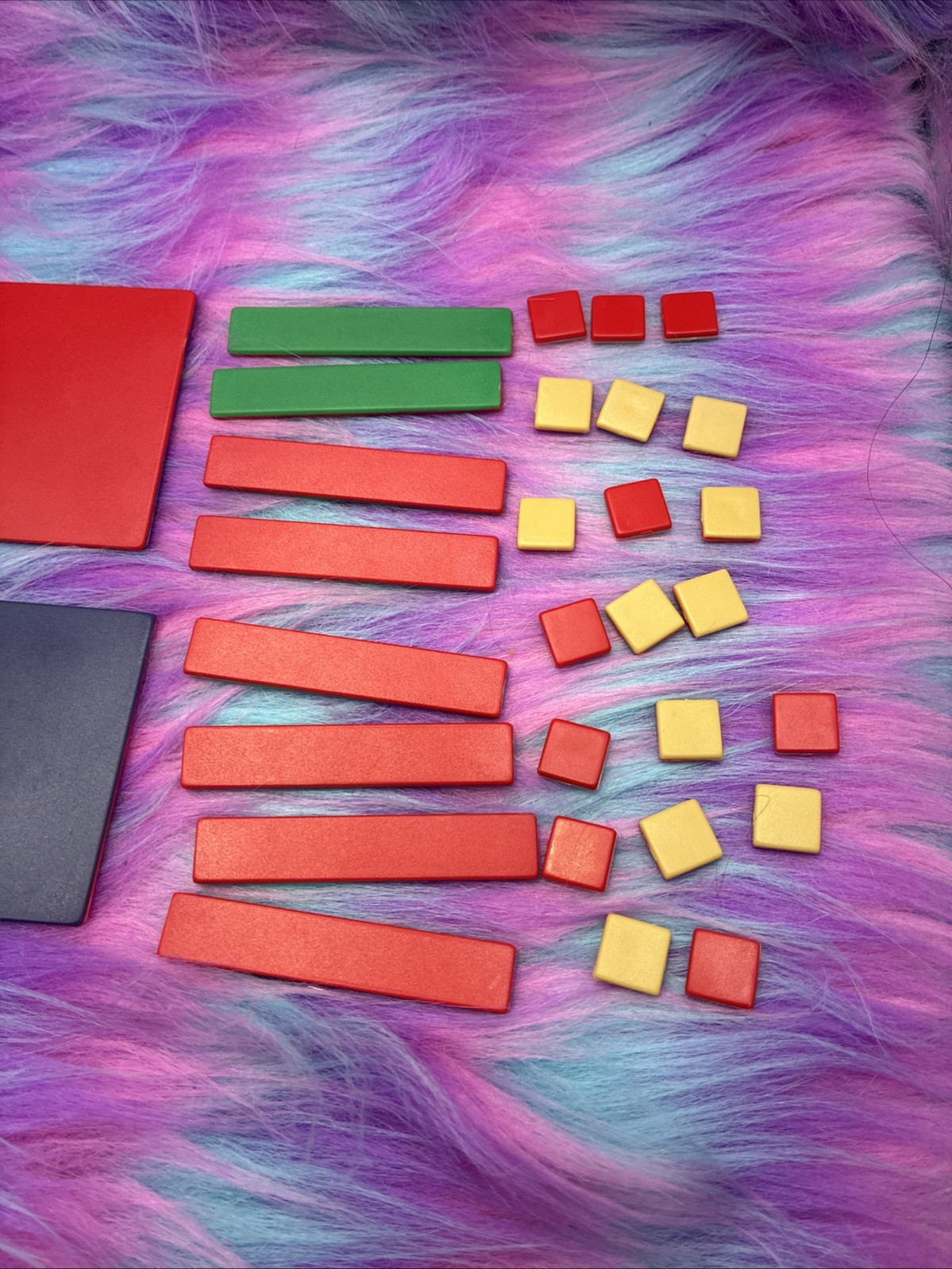 2 X Set Of 32 Algebra Tiles ETA Cuisenaire MULTI COLOR Math Tiles Double Sided