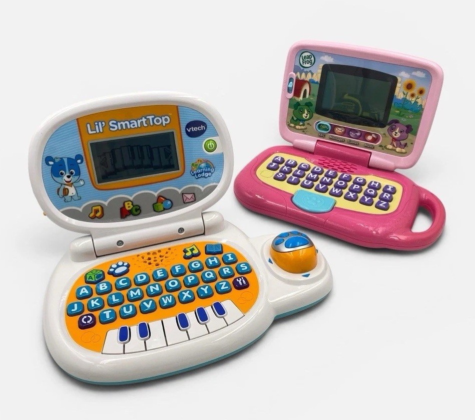 VTECH Lil’ Smart Top Learning Laptop + LEAP FROG My Own Leaptop 19167 LOT OF 2
