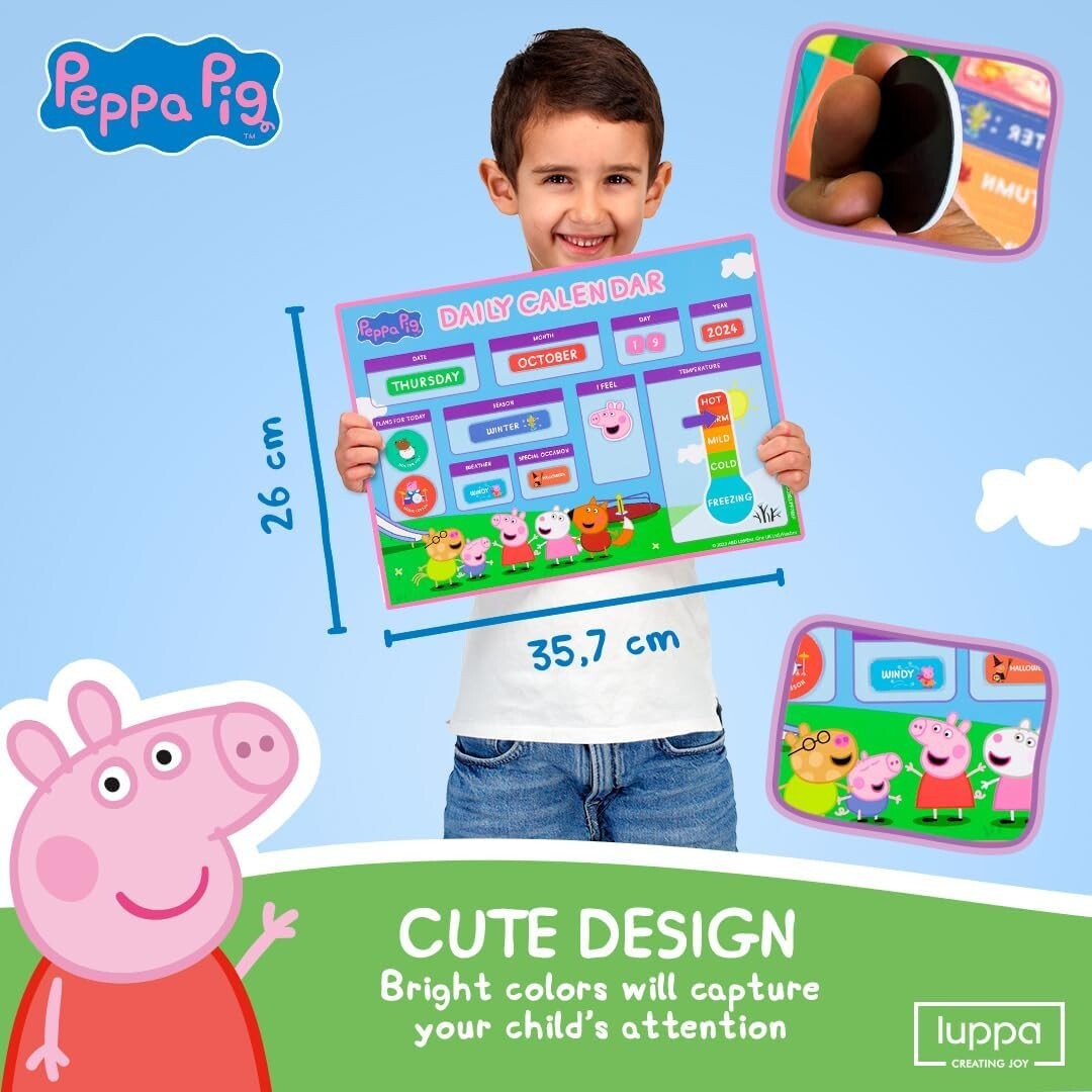 Peppa Pig My First Magnetic Calendar for Kids Preschool Learning ~ New, Sealed