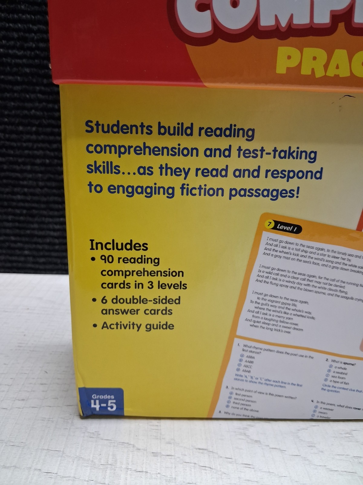 Lakeshore Reading Comprehension Practice Cards 90 Cards Grades 4-5 PP468