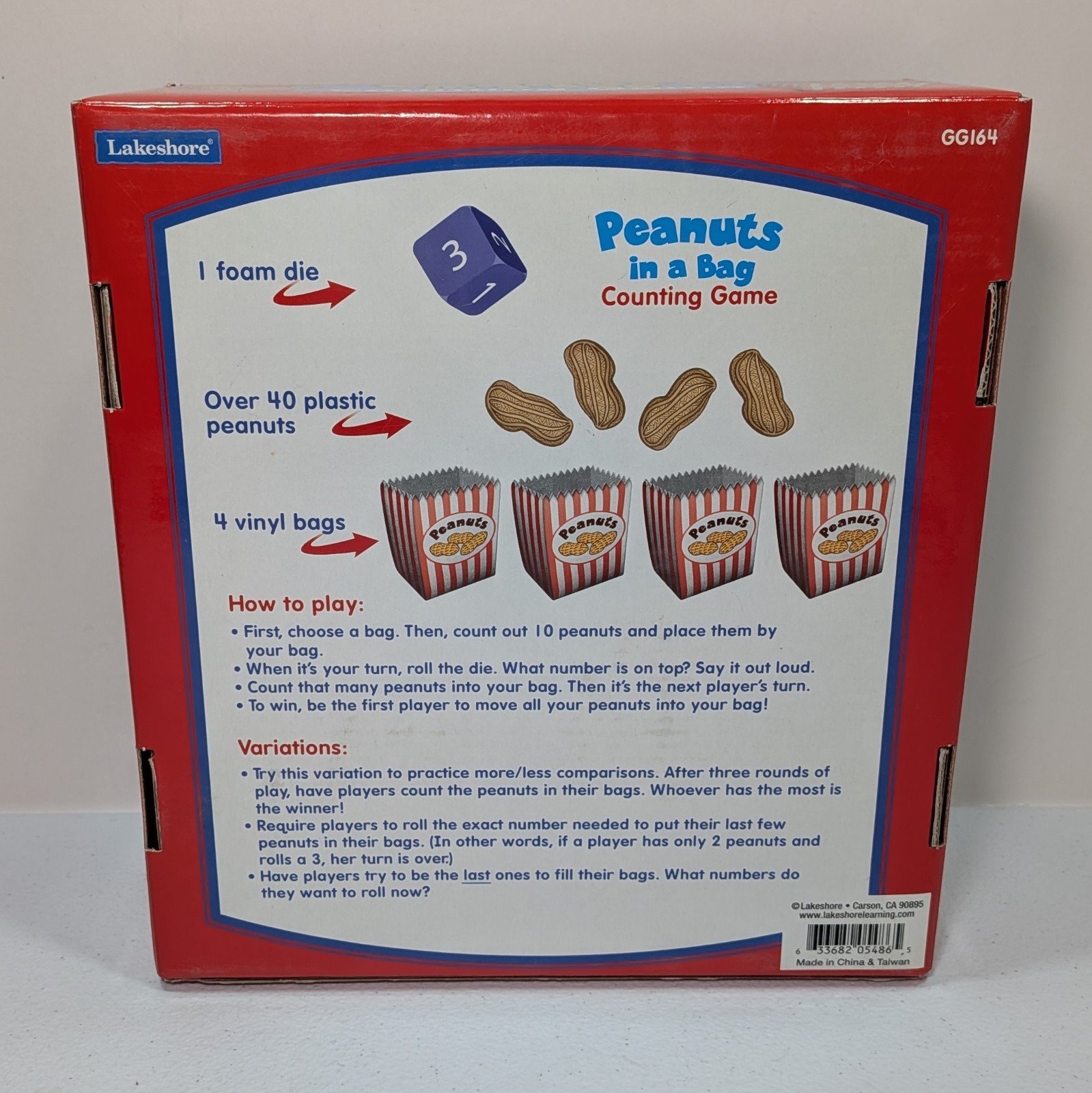 Lakeshore Peanuts in a Bag Counting Game Math Rare Hard to find 100% Complete