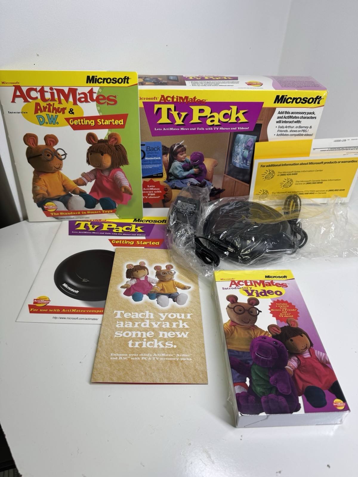 Microsoft ActiMates TV Pack 1998 Barney Arthur PBS Compatible NEW Sealed Rare