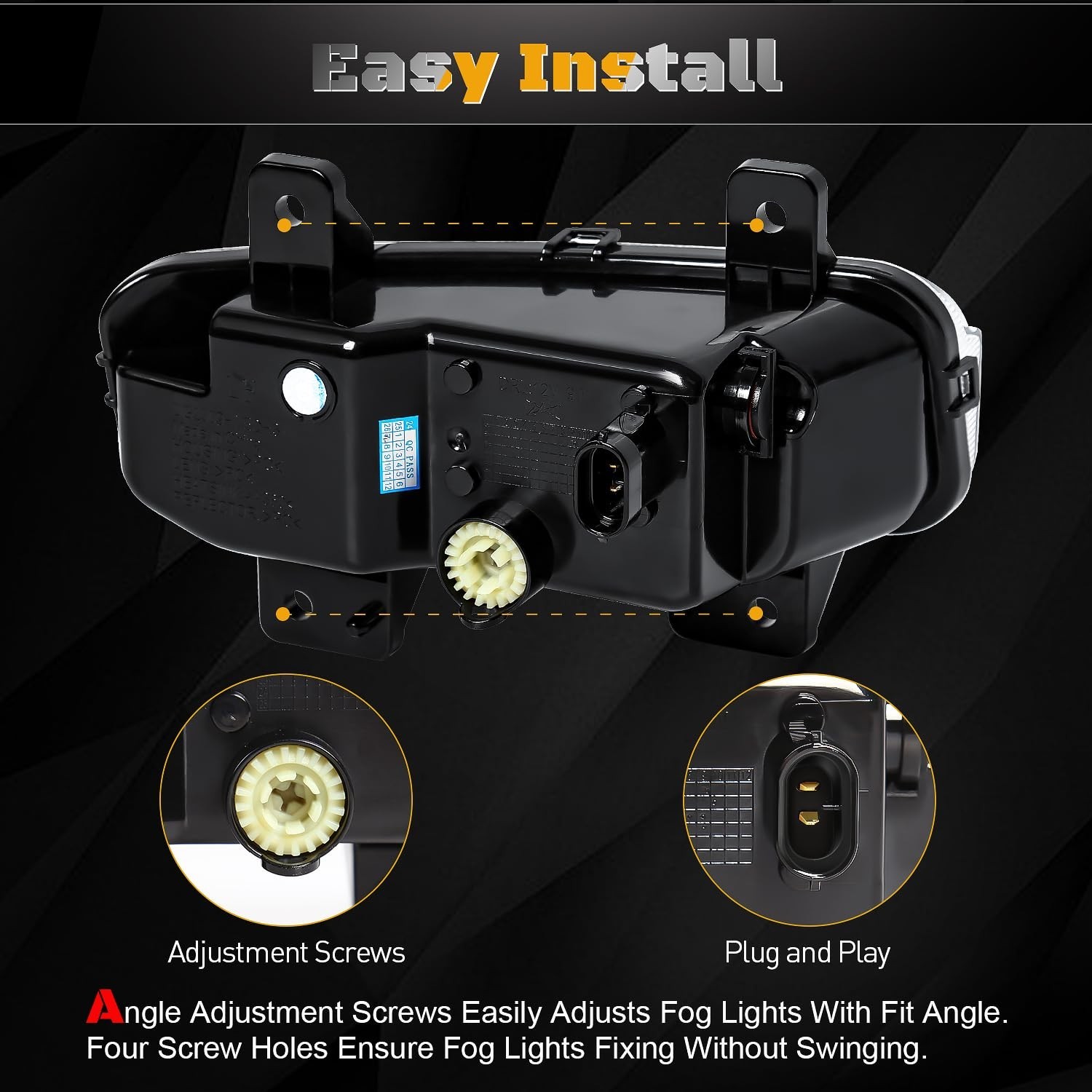 FICOLPOLed Fog Lights Assembly for 2019 2020 2021 2022 2023 2024 Dodge Ram 25…