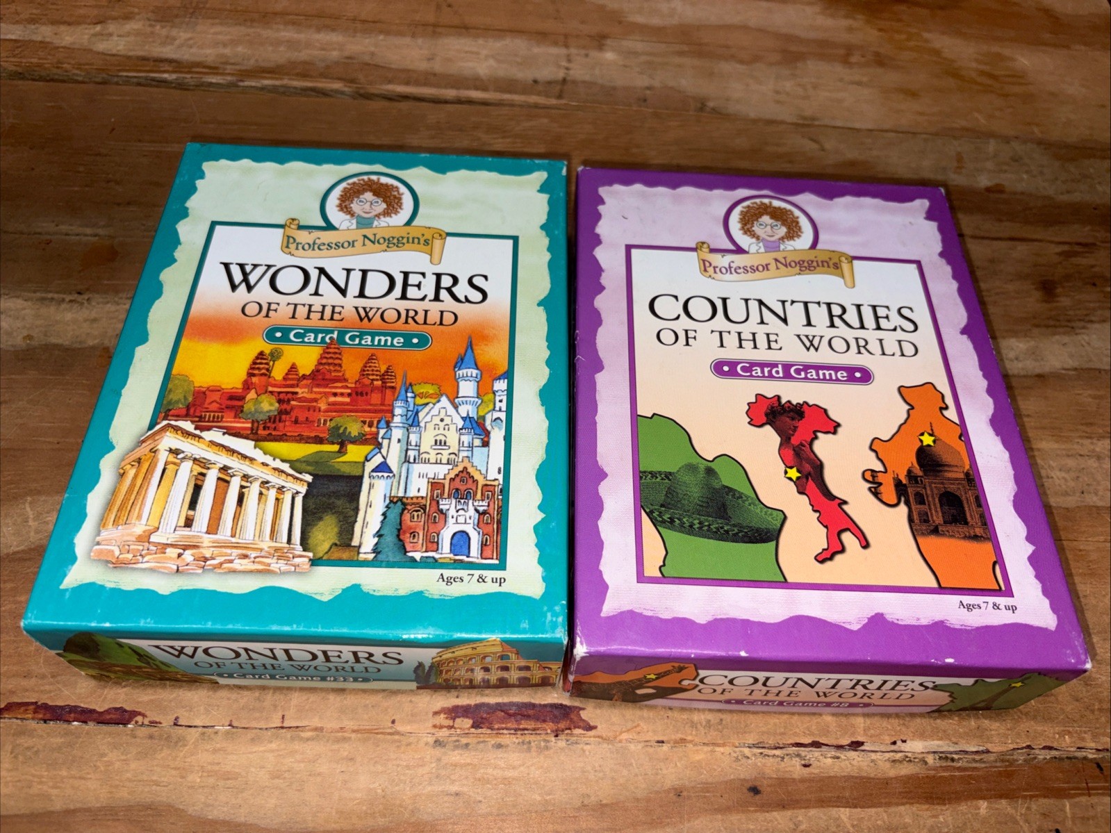 Lot 2 Professor Noggin’s Card Games Wonders & Countries of the World