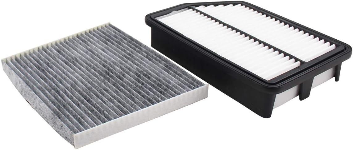 Pack of 2 Engine and Carbonized Cabin Air Filter for Hyundai Elantra 2011-2016,
