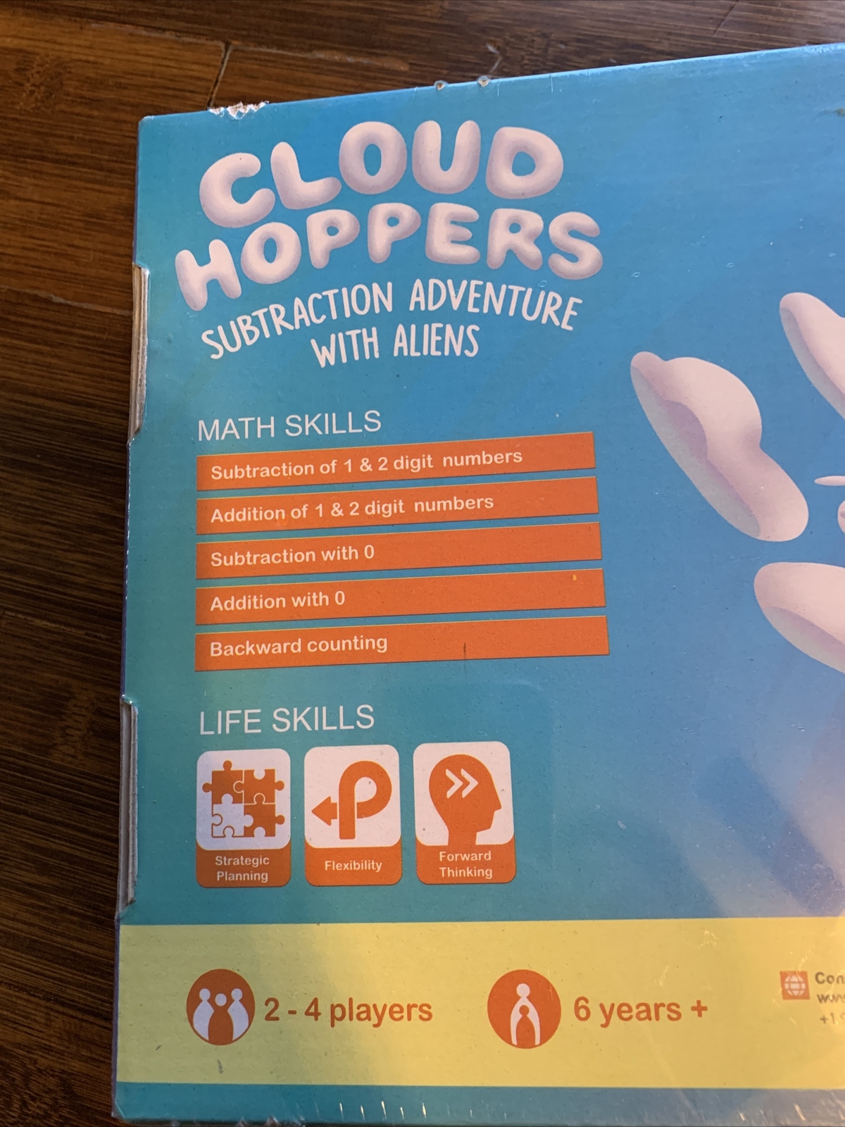 Logic Roots Cloud Hoppers Addition and Subtraction Game – Math Board Game, new