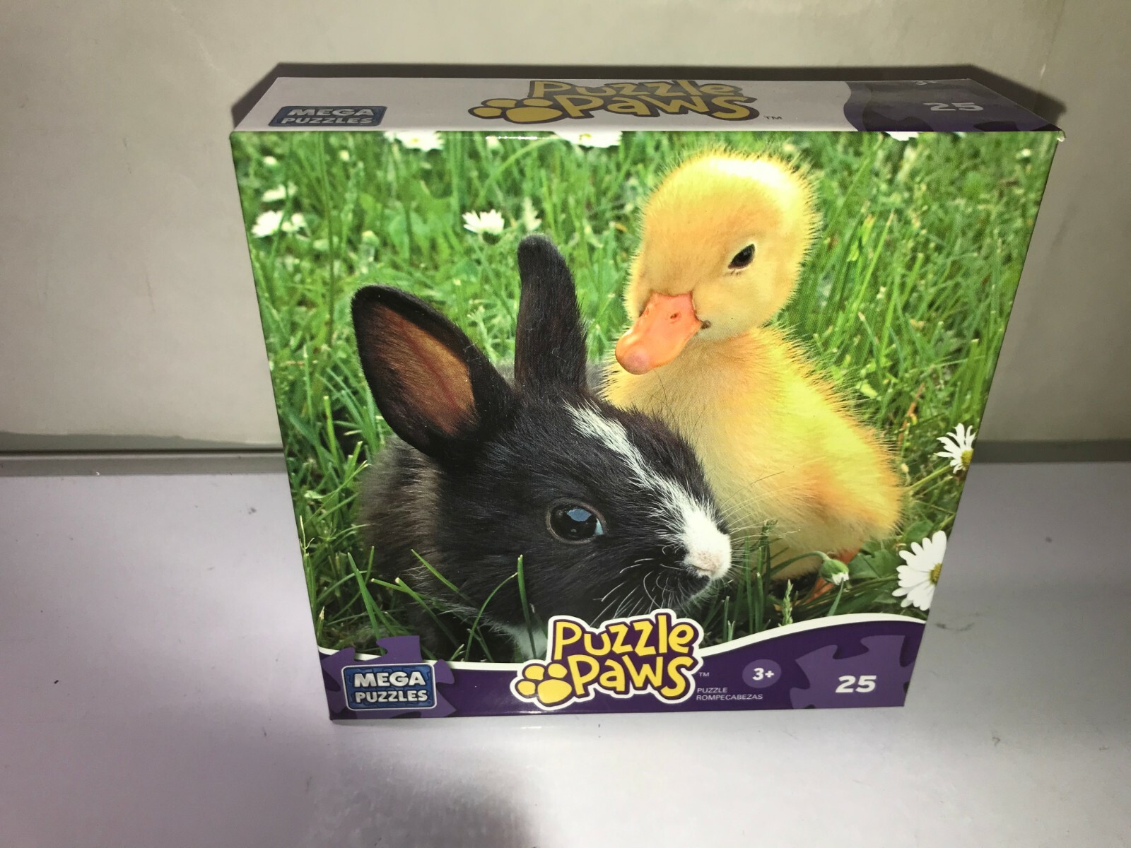 MEGA PUZZLES PUZZLE PAWS BUNNY & DUCKLING 25 PIECE AGES 3 PLUS NEW 11X11