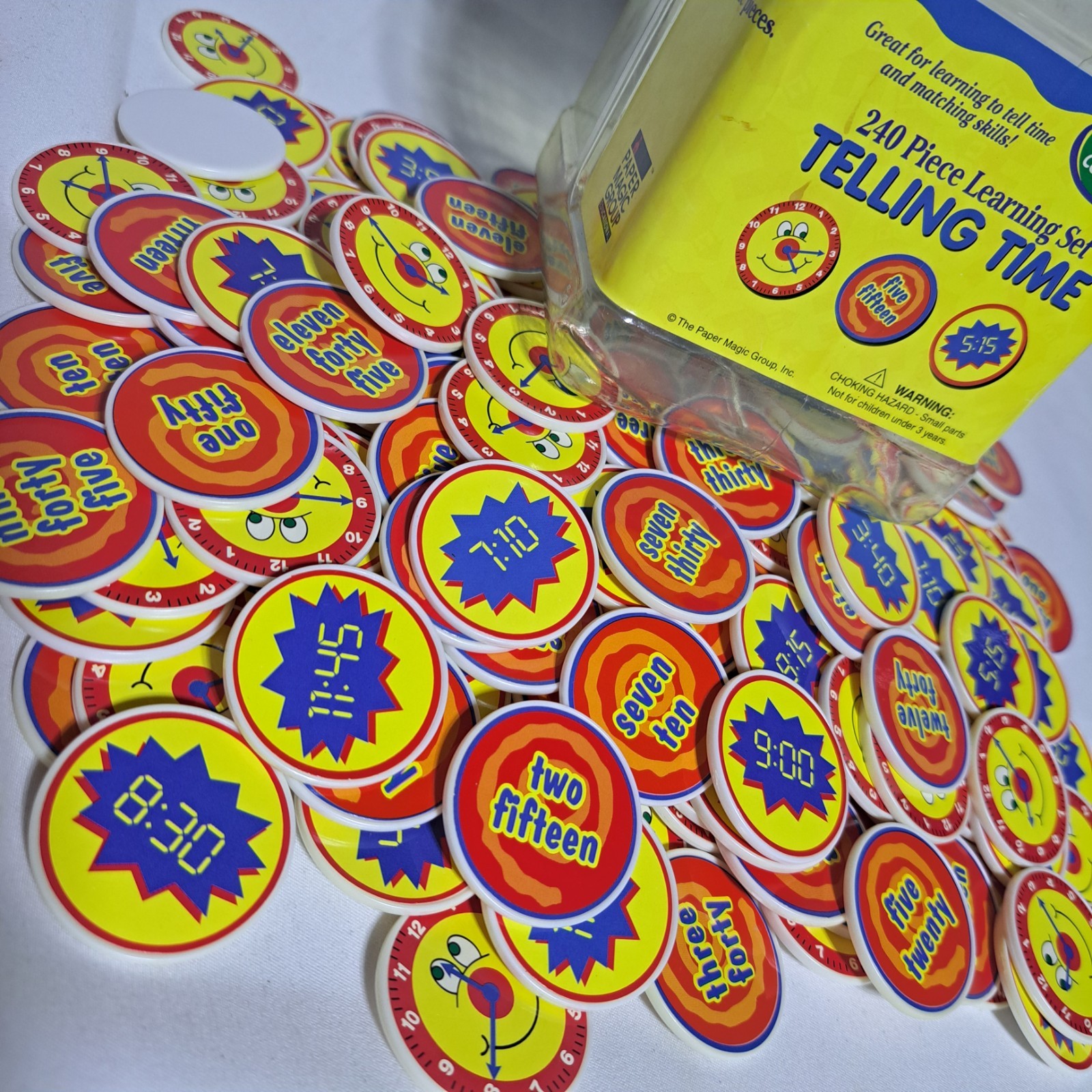 Telling Time 240 Piece Learning Set – Paper Magic Grp – Complete