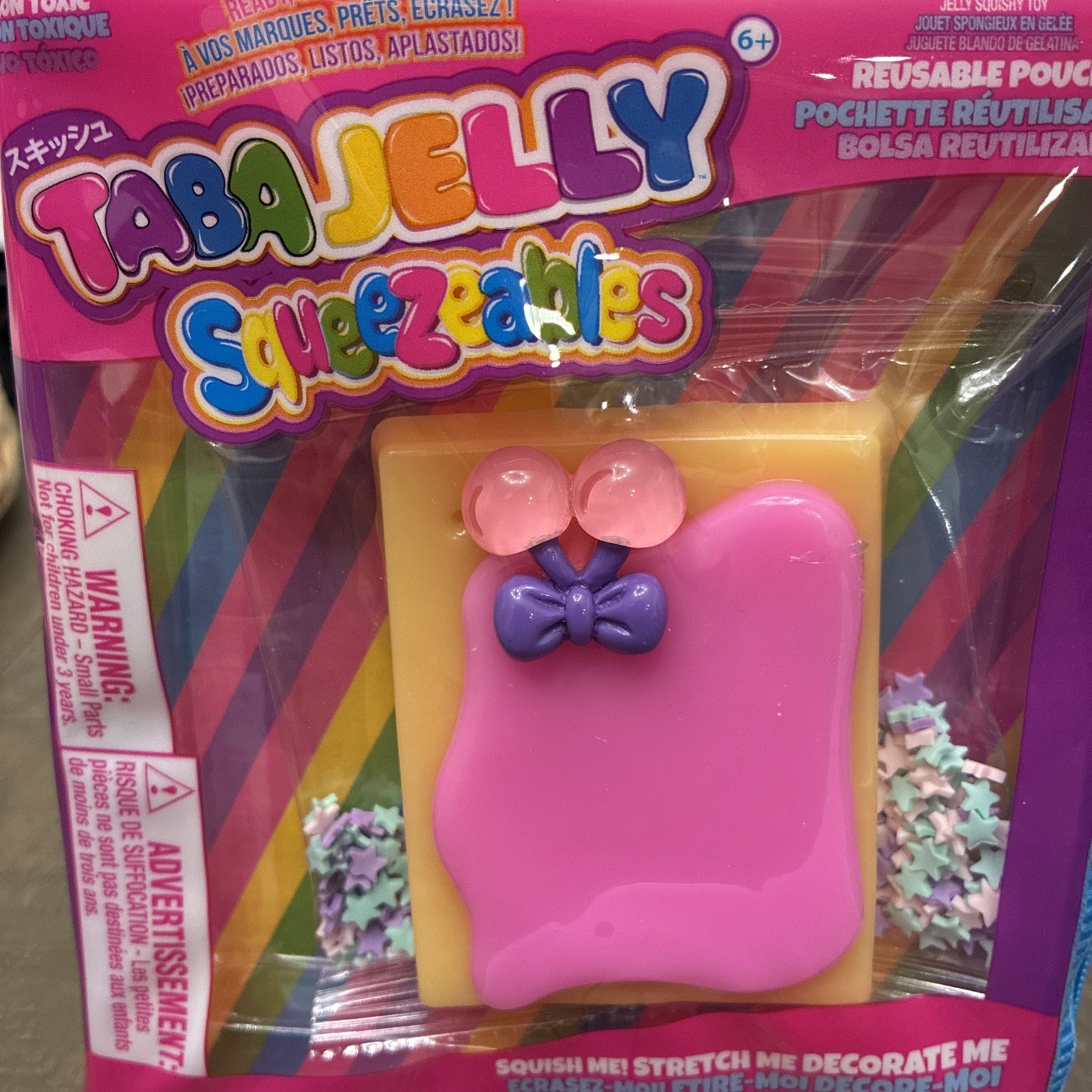 Taba Jelly Squeezeables Squishy Pink Tart Toy DIY Decor Set Pouch Scented New