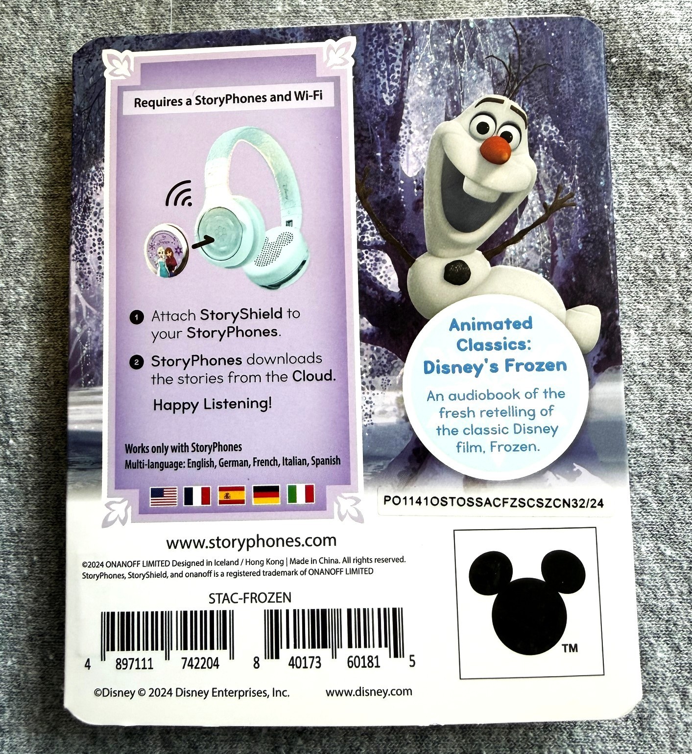 StoryPhones StoryShield Disney’s Frozen Audiobook Fresh Retelling