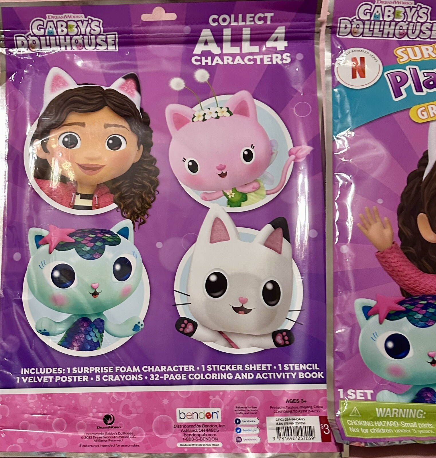 2 Pack Gabby Dollhouse Surprise Play Pack-Grab N Go,Activity Pack for Kids, New