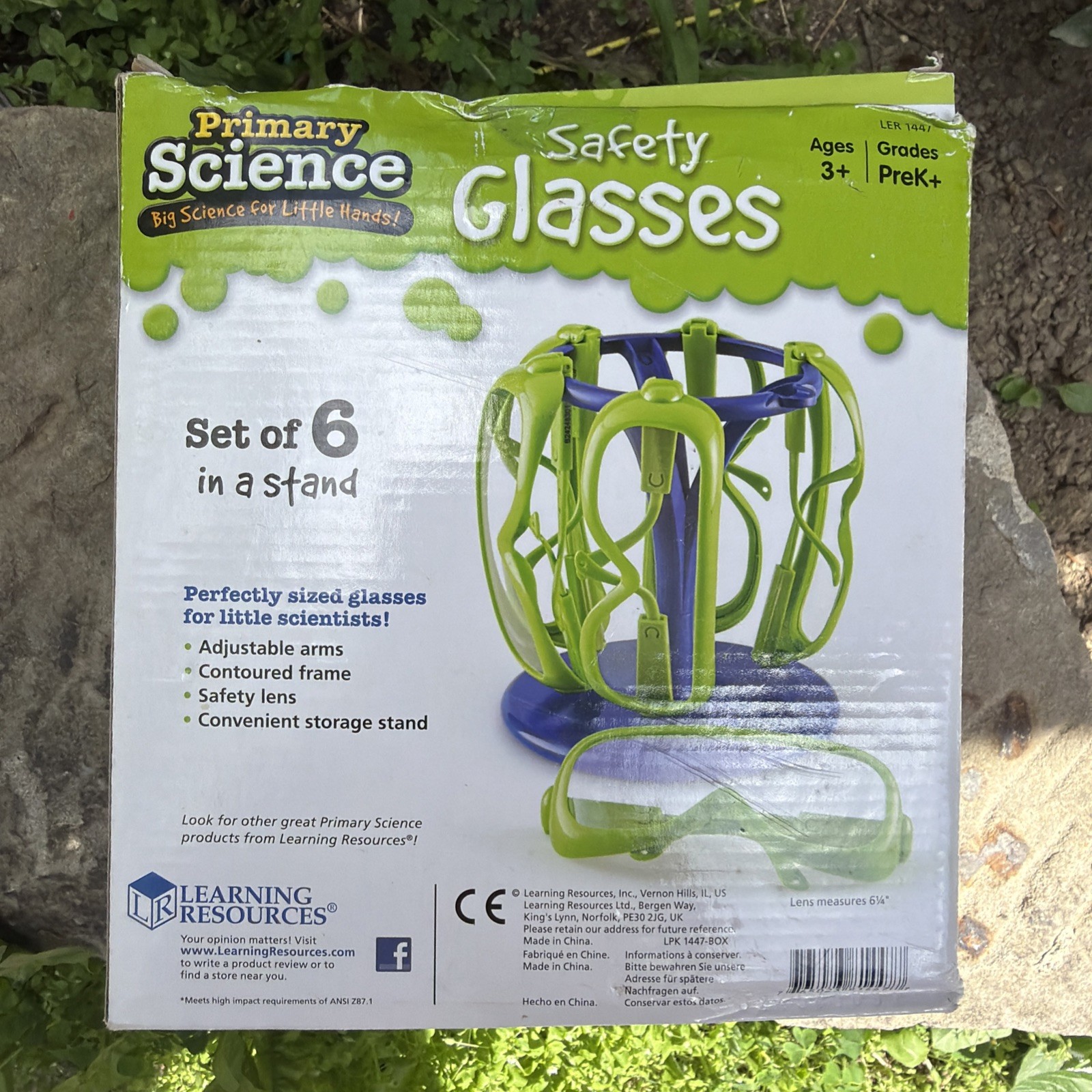 Science Safety Glasses with Stand, Preschool Science, Set of 6, Ages 3+