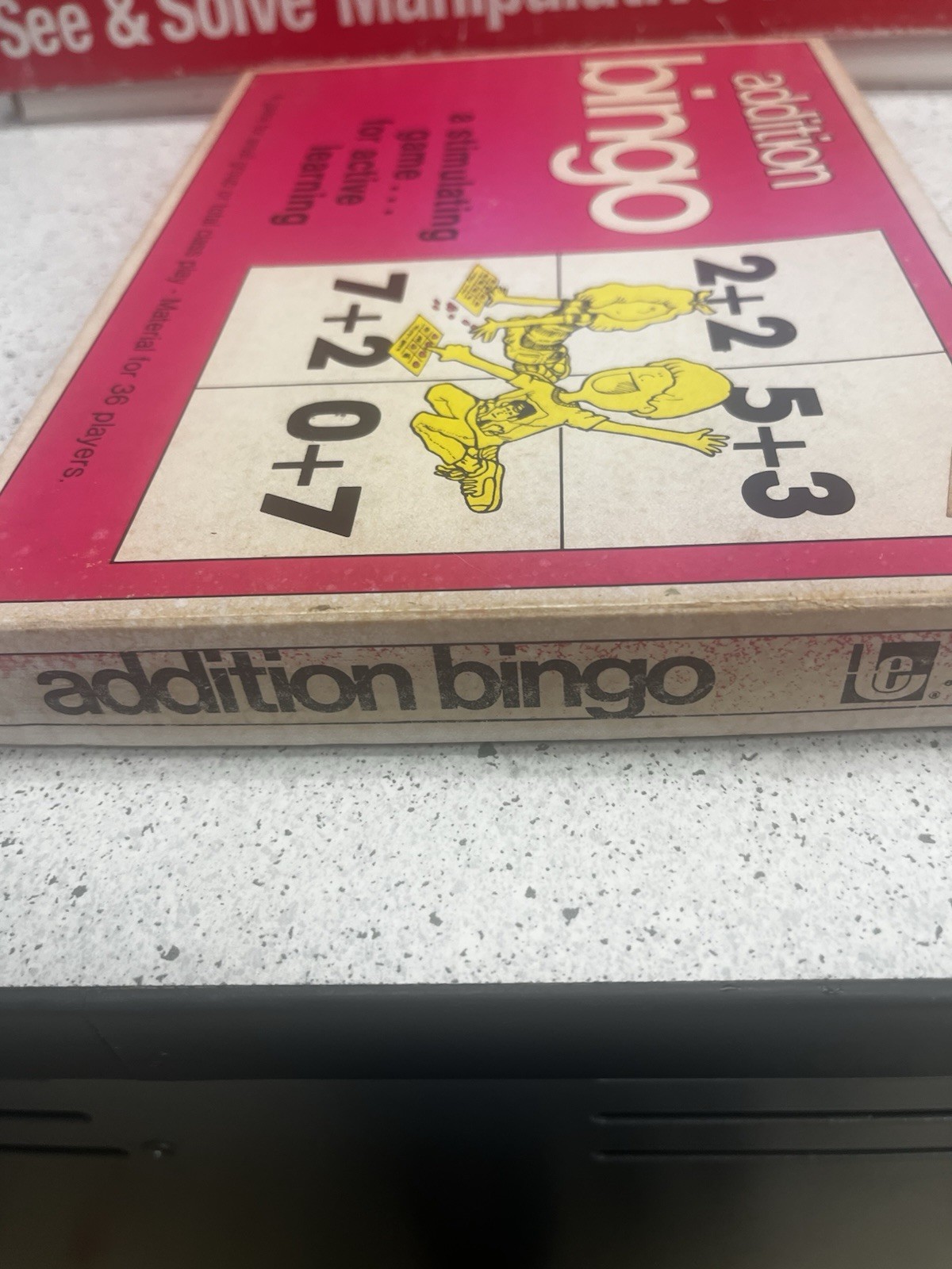 VTG 70s Addition Bingo Game 36 Players Educational Homeschool Learning