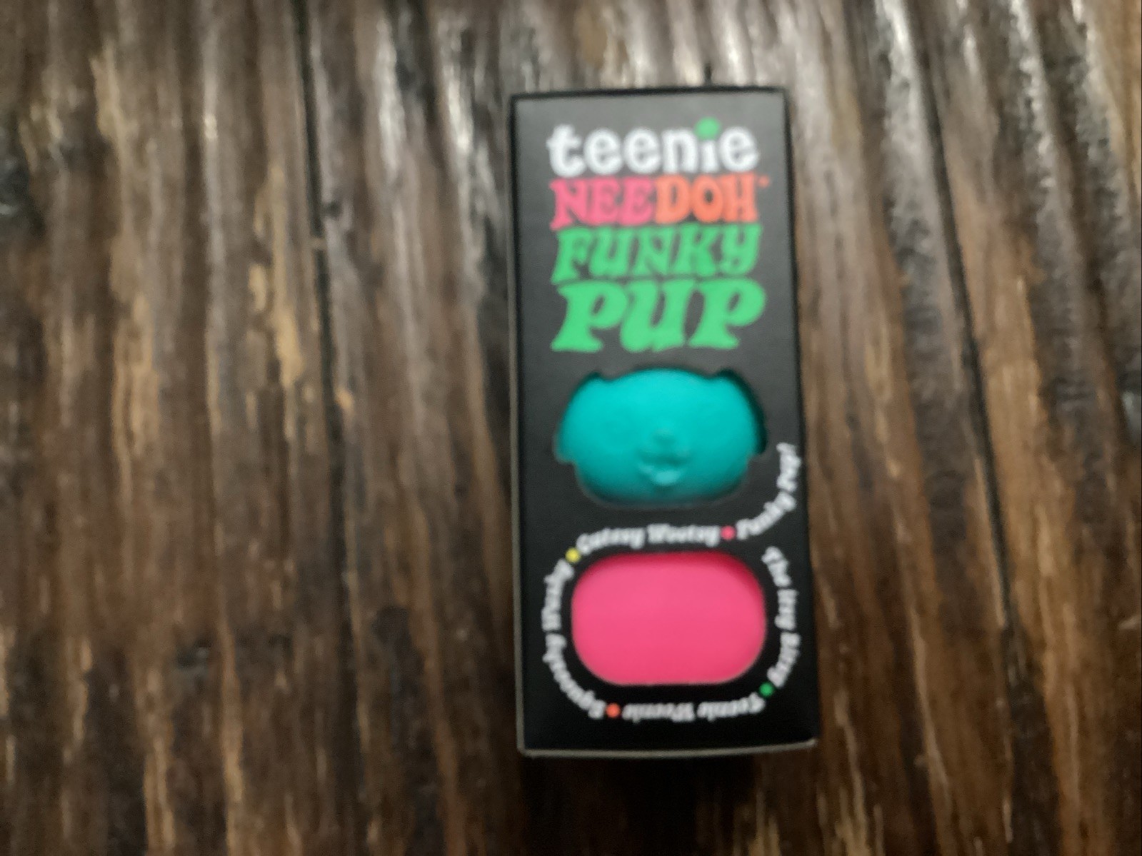 NeeDoh Teenie Funky Pup Squishy 3 Pack – New in Package – Teal Orange Pink