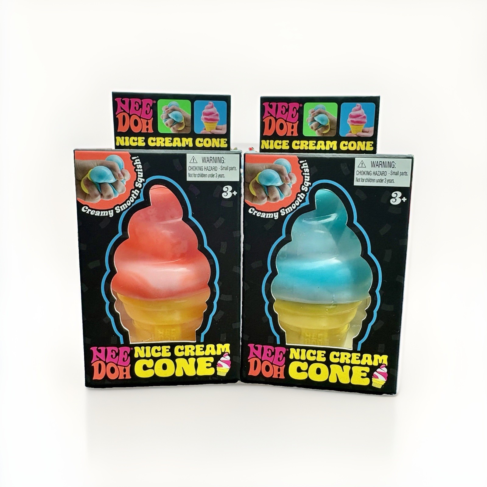 Schylling Nee Doh Nice Cream Cones🍦Squishy Squeeze Toy• Orange & Blue