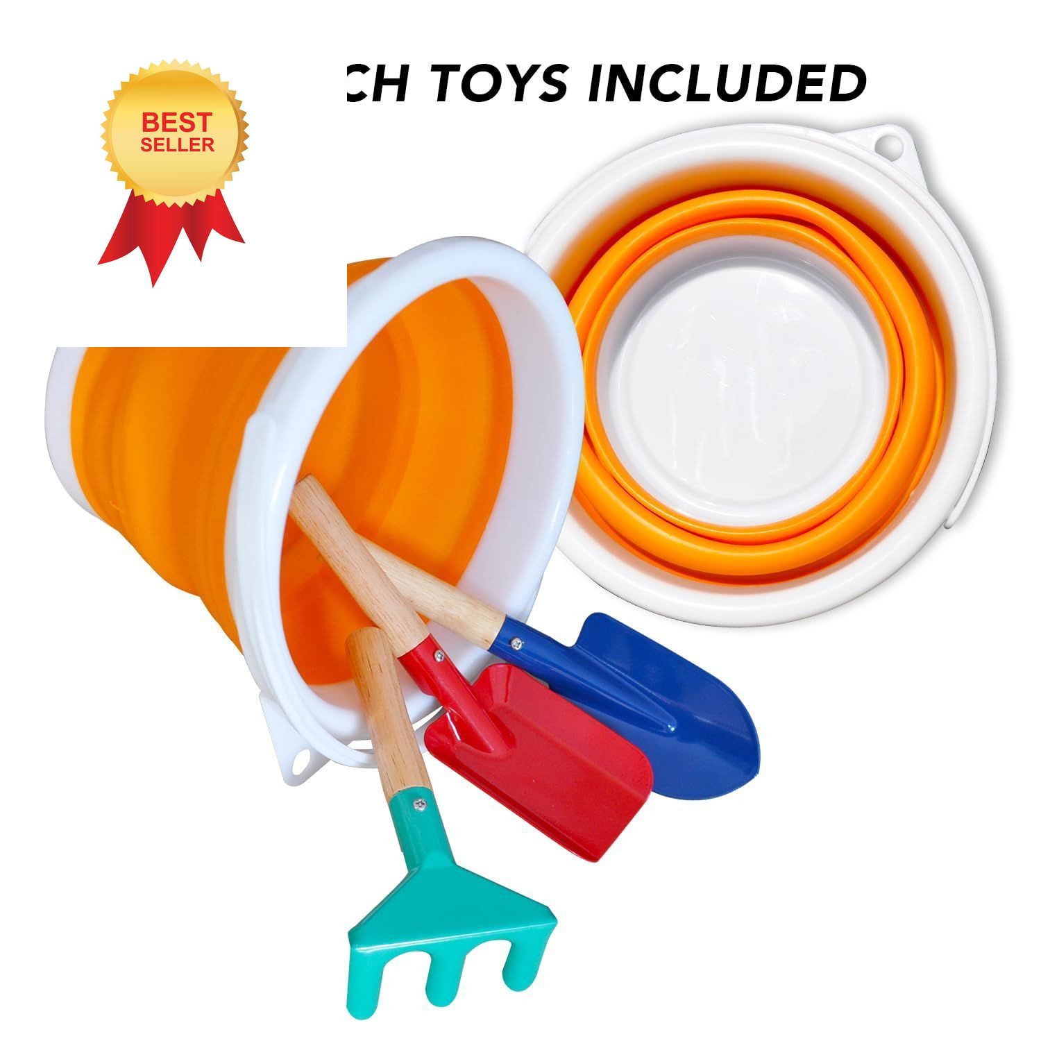 Sand Digger Sandbox Toy, 360°Rotating Base, Medium to Large, Yellow