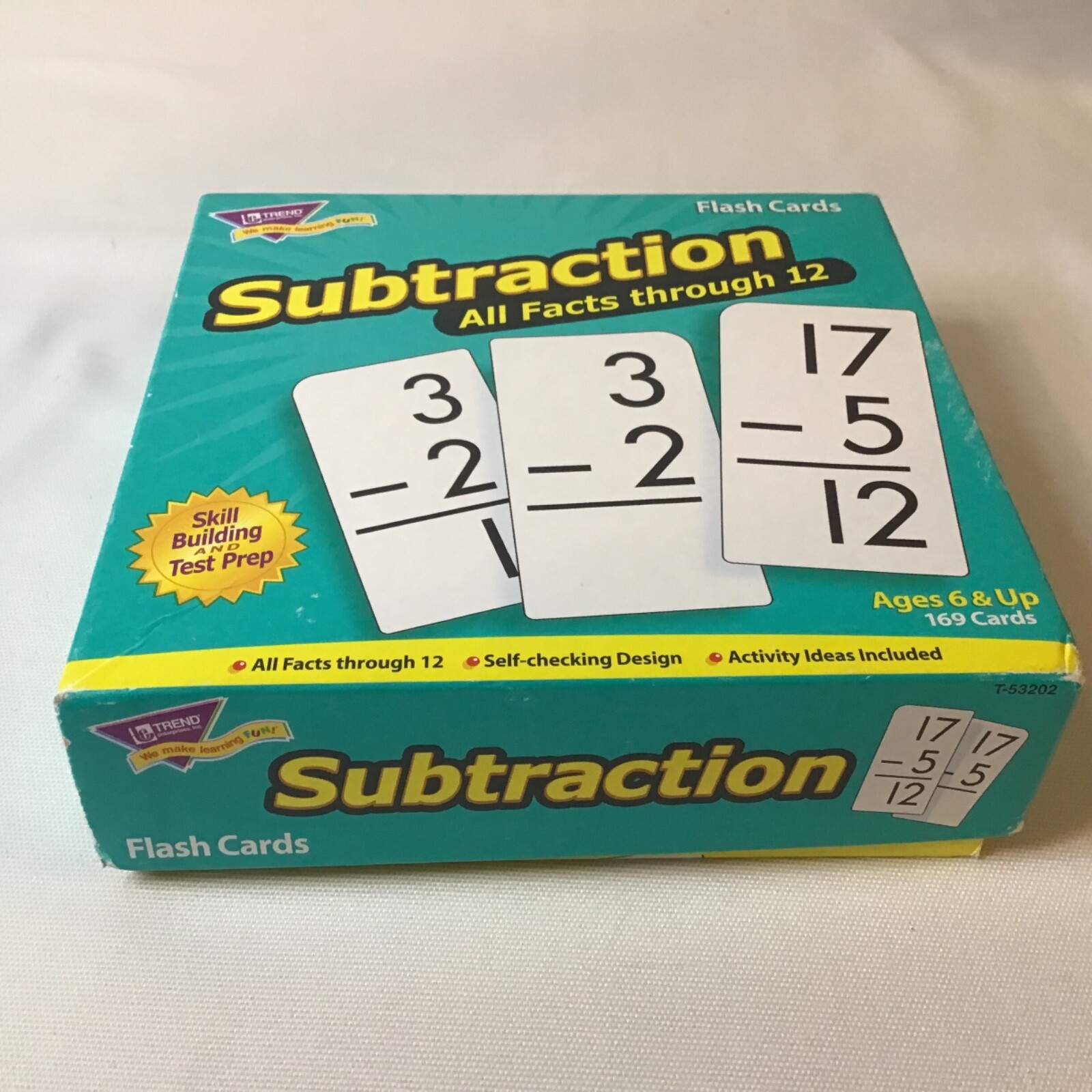 Trend Brand Subtraction Flash Cards Ages 6 Up Preowned All Facts Through 12