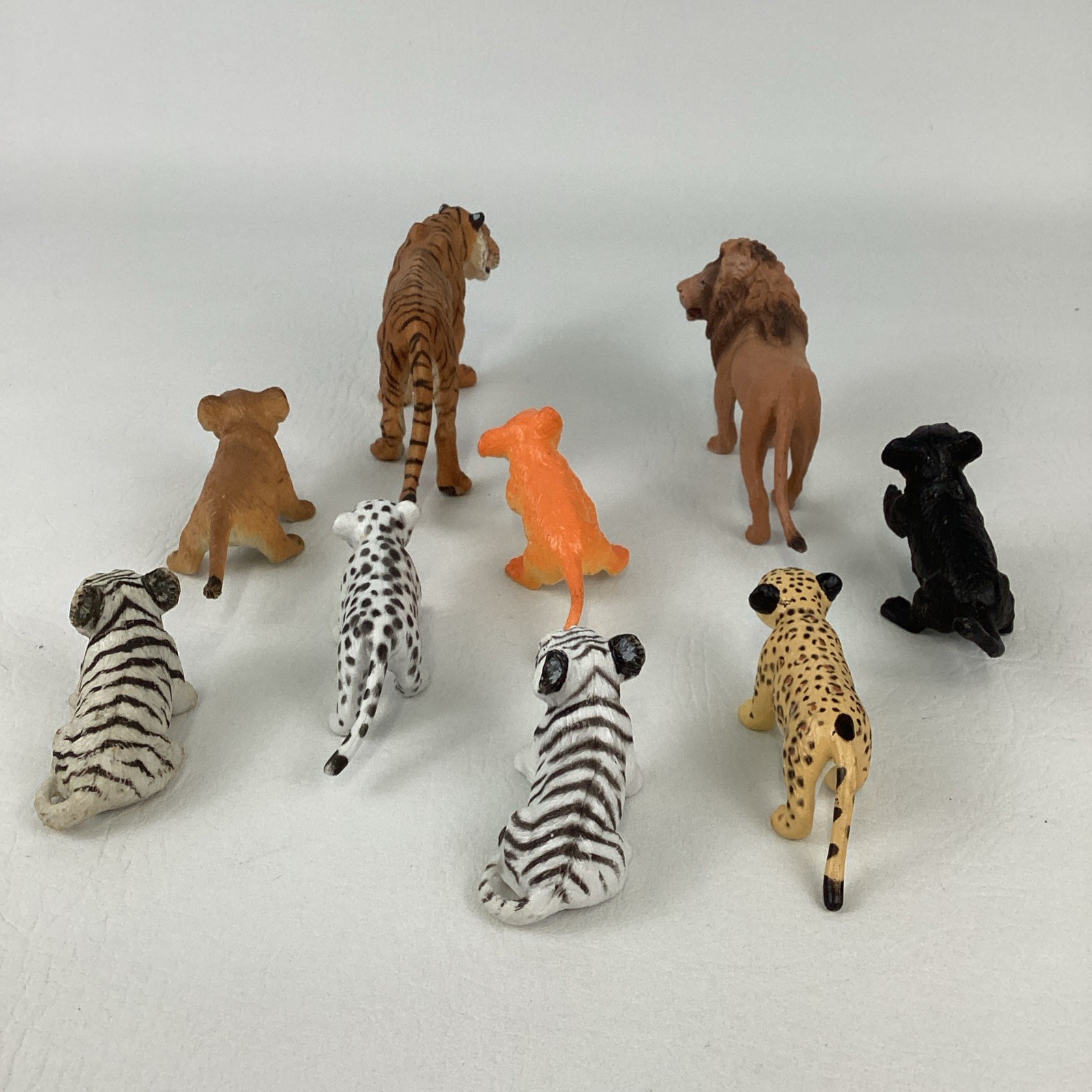 Jungle Cats Animal Figure Bundle Snow Leopard Cub Black Panther Lion Tiger Lot