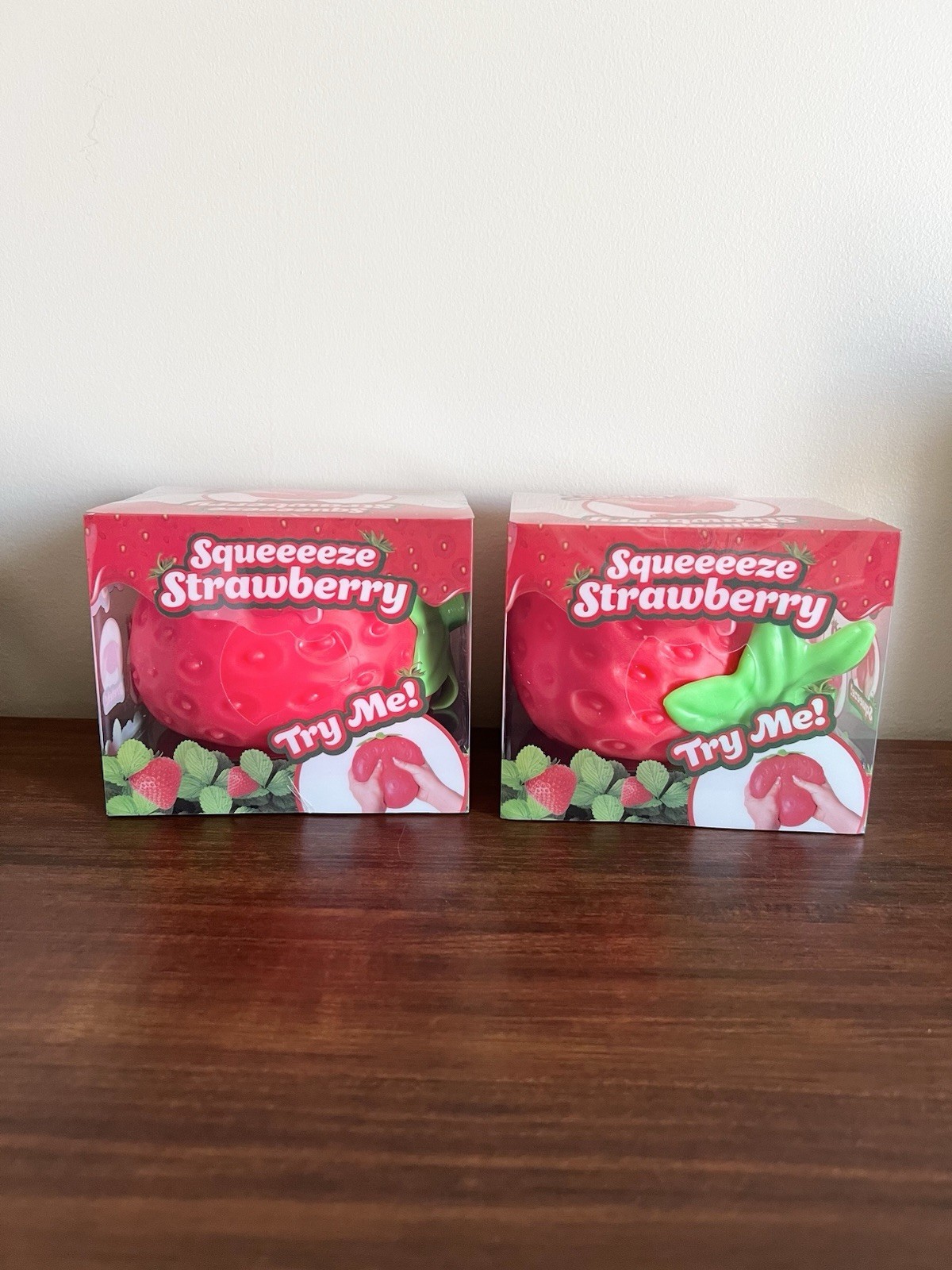 Sunny Days Jumbo Squeezy Strawberry Squishy Toy Stress Sensory LOT Set Of 2