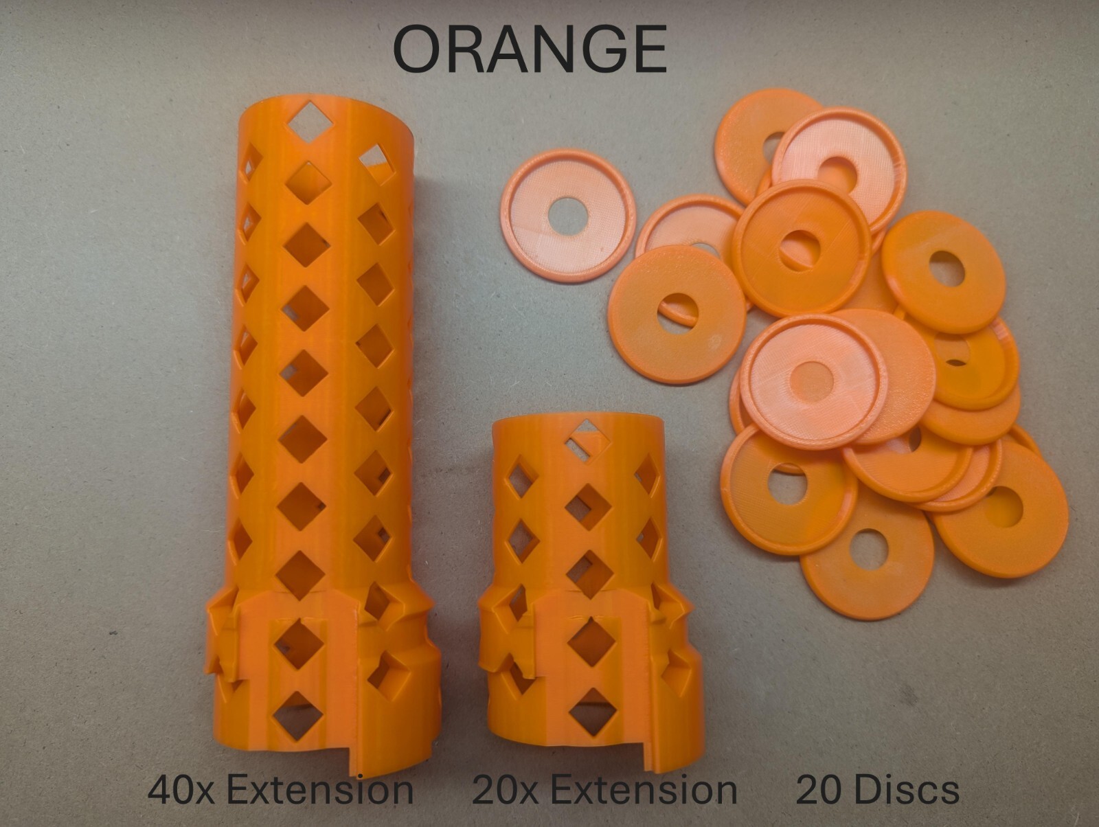 20 or 40 Disc Extension Tube and Discs for CrunchLabs Disc Launcher