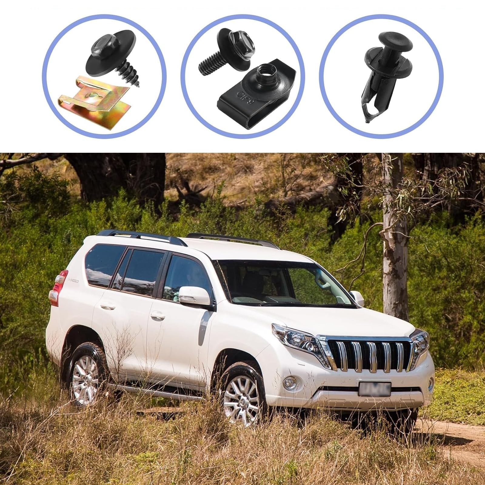 100 PCS Car Body Fasteners Assortment Kit, Bumper Fender Splash Guard Screws …