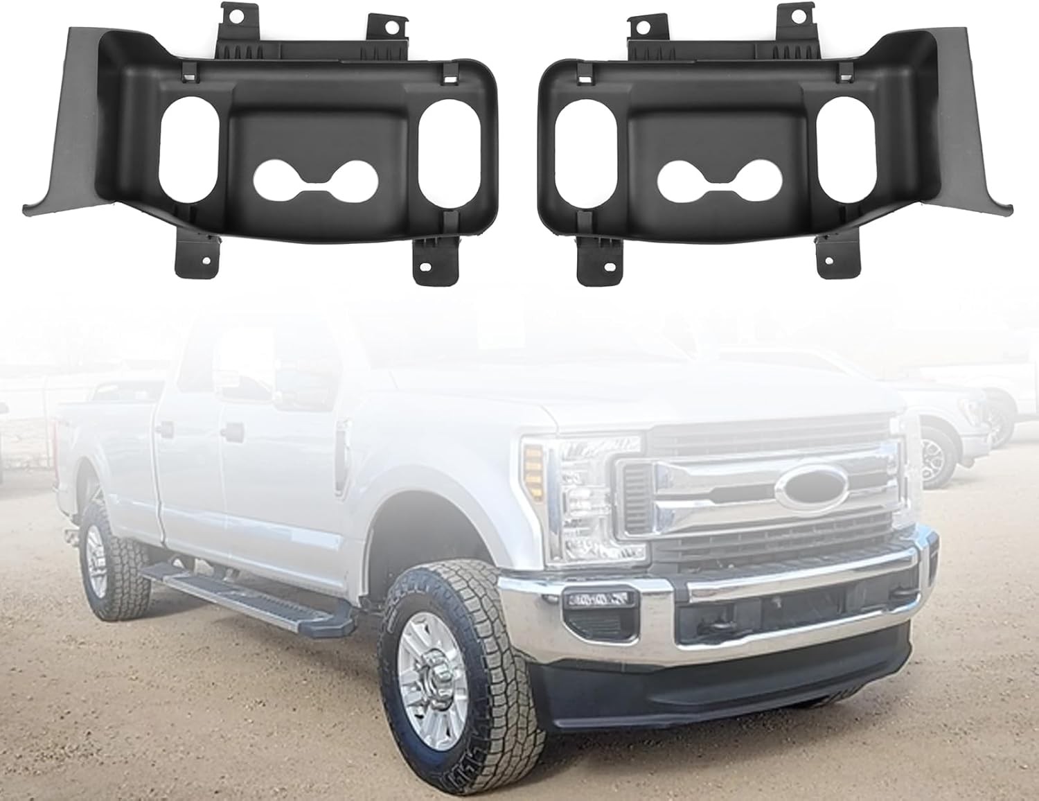 Front Bumper Tow Hook Trim Cover Panels Compatible with Fo-rd F-250 F-350 F