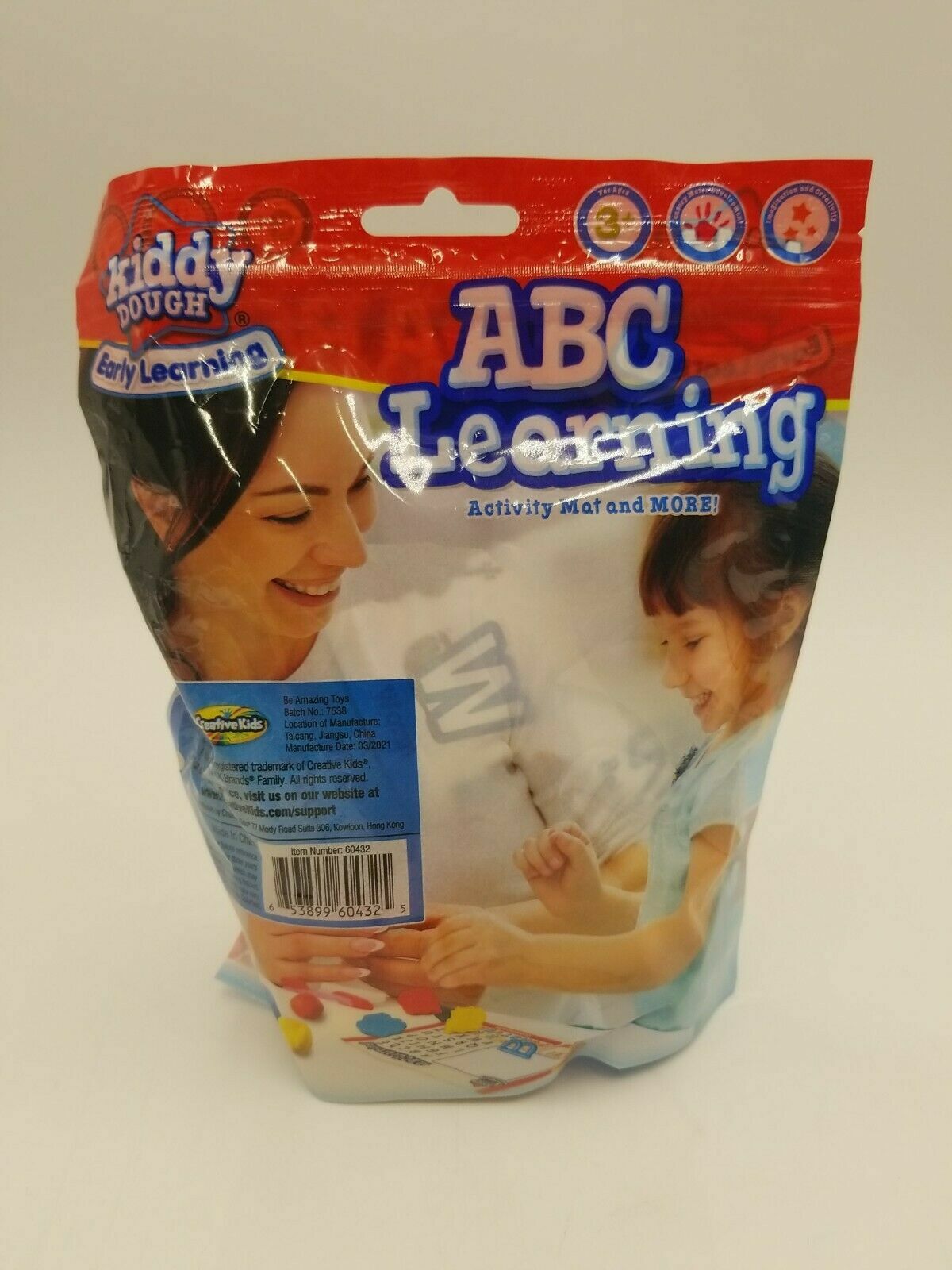 Kiddy Dough Early Learning ABC Learning Activity Mat and More New