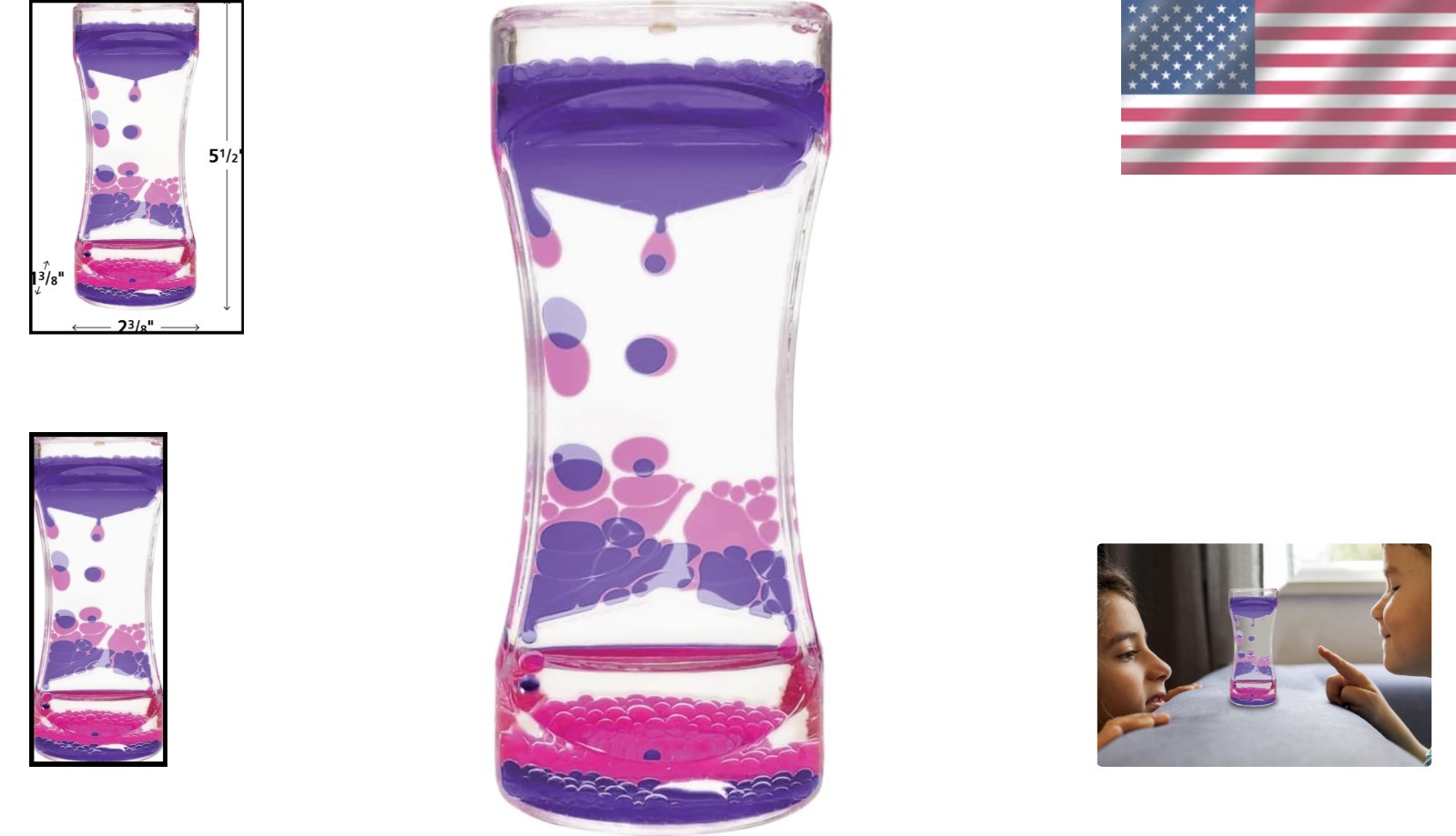 Purple & Pink Liquid Motion Bubbler – Mindfulness and Stress Relief For All Ages