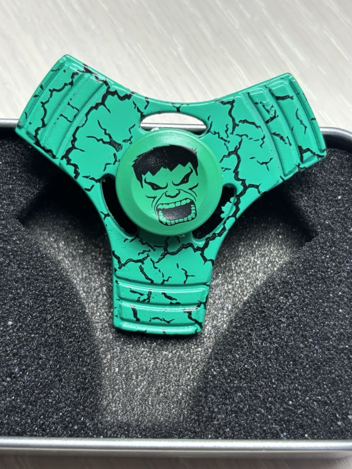 Marvel Hulk Green Black Hand Spinner Fidget Toy for Ages 4-7 8-11 Years