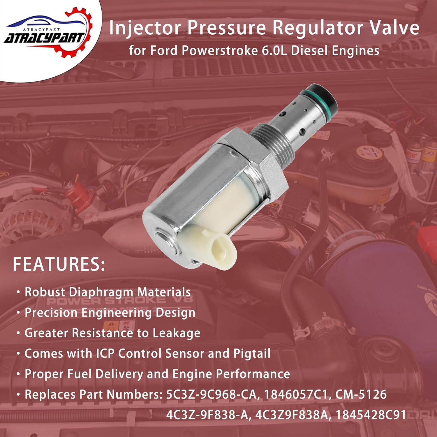 6.0 IPR Valve with ICP Control Sensor and Pigtail | Replacement for 2003-2010 F2