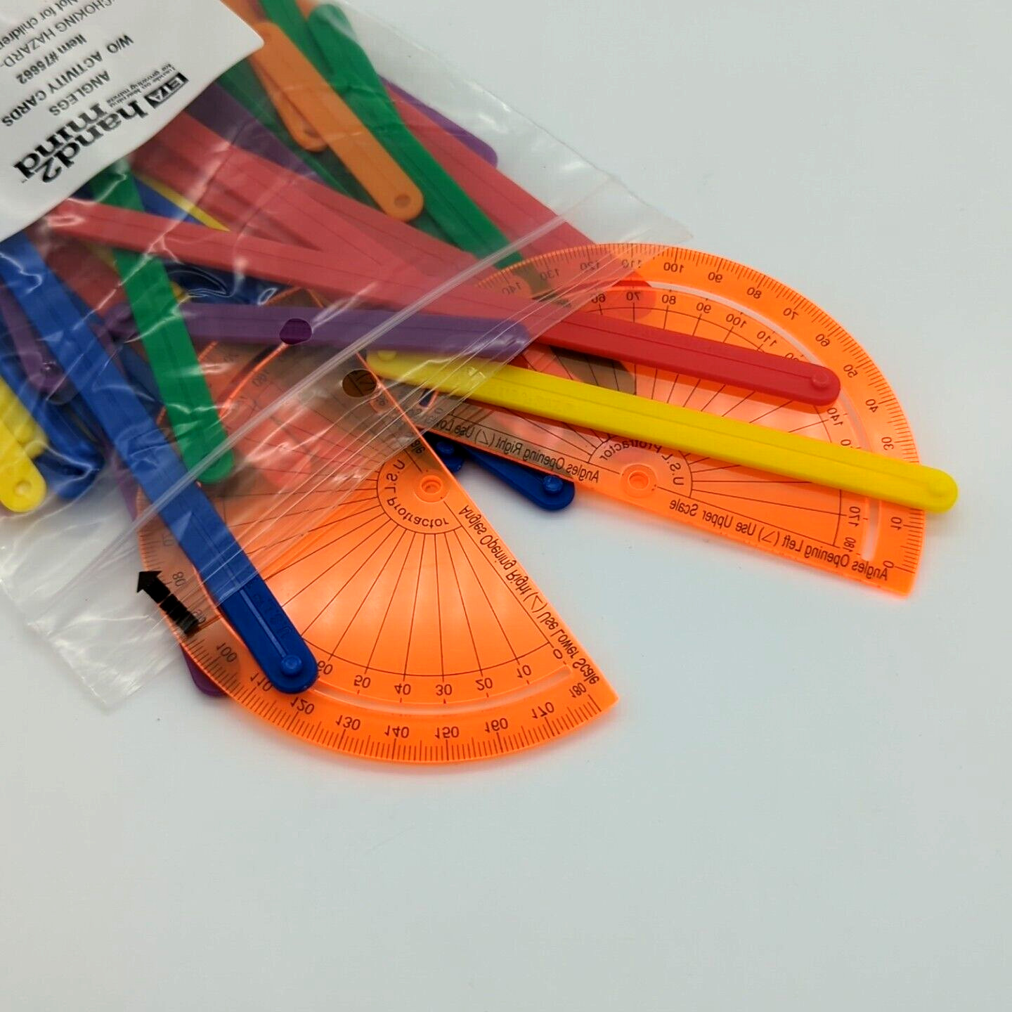 ETA hand2mind ANGLEGS Starter Kit with Protractor w/o activity cards