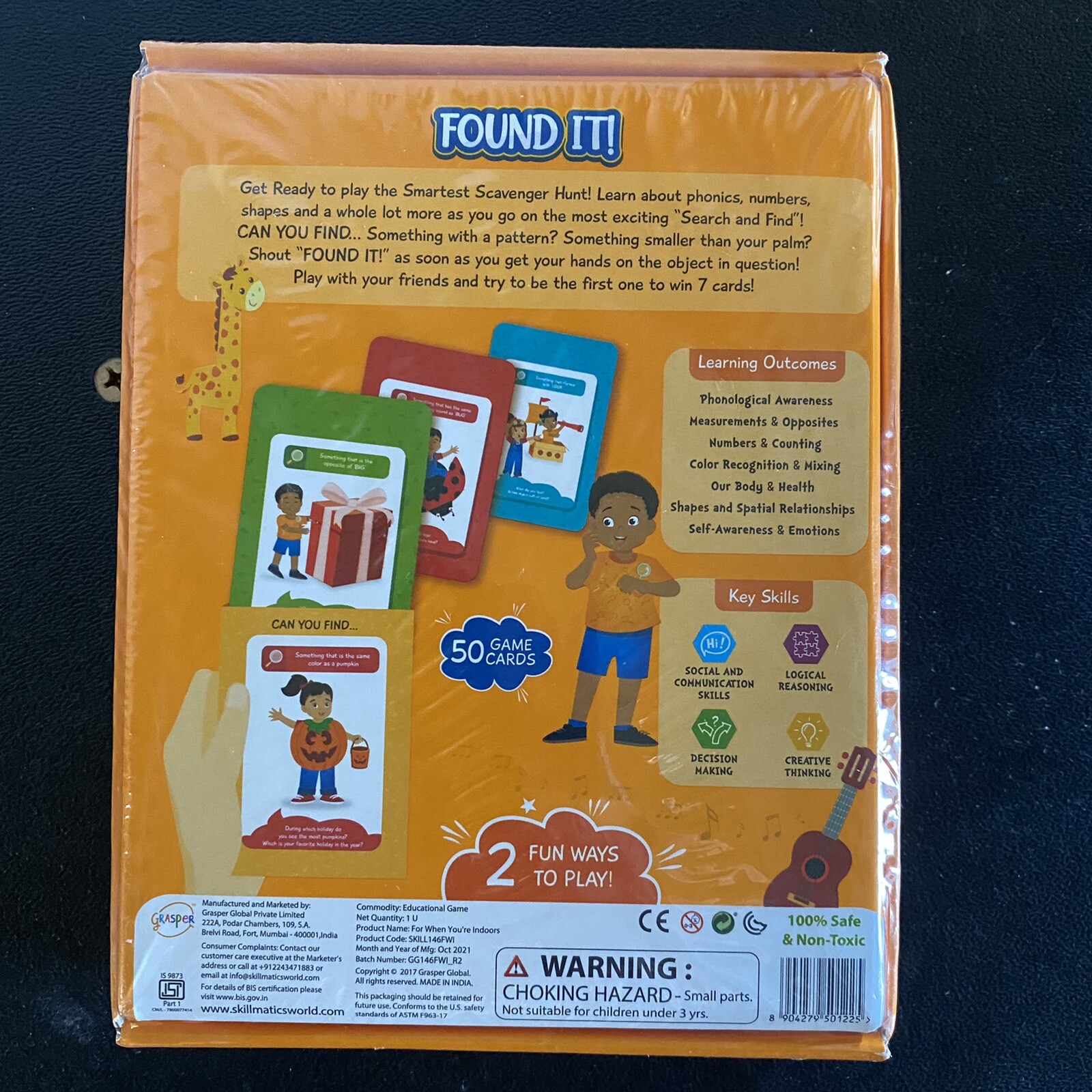 Skillmatics Card Game Found It Indoor Edition The Smart Scavenger Hunt 4-7 Kids