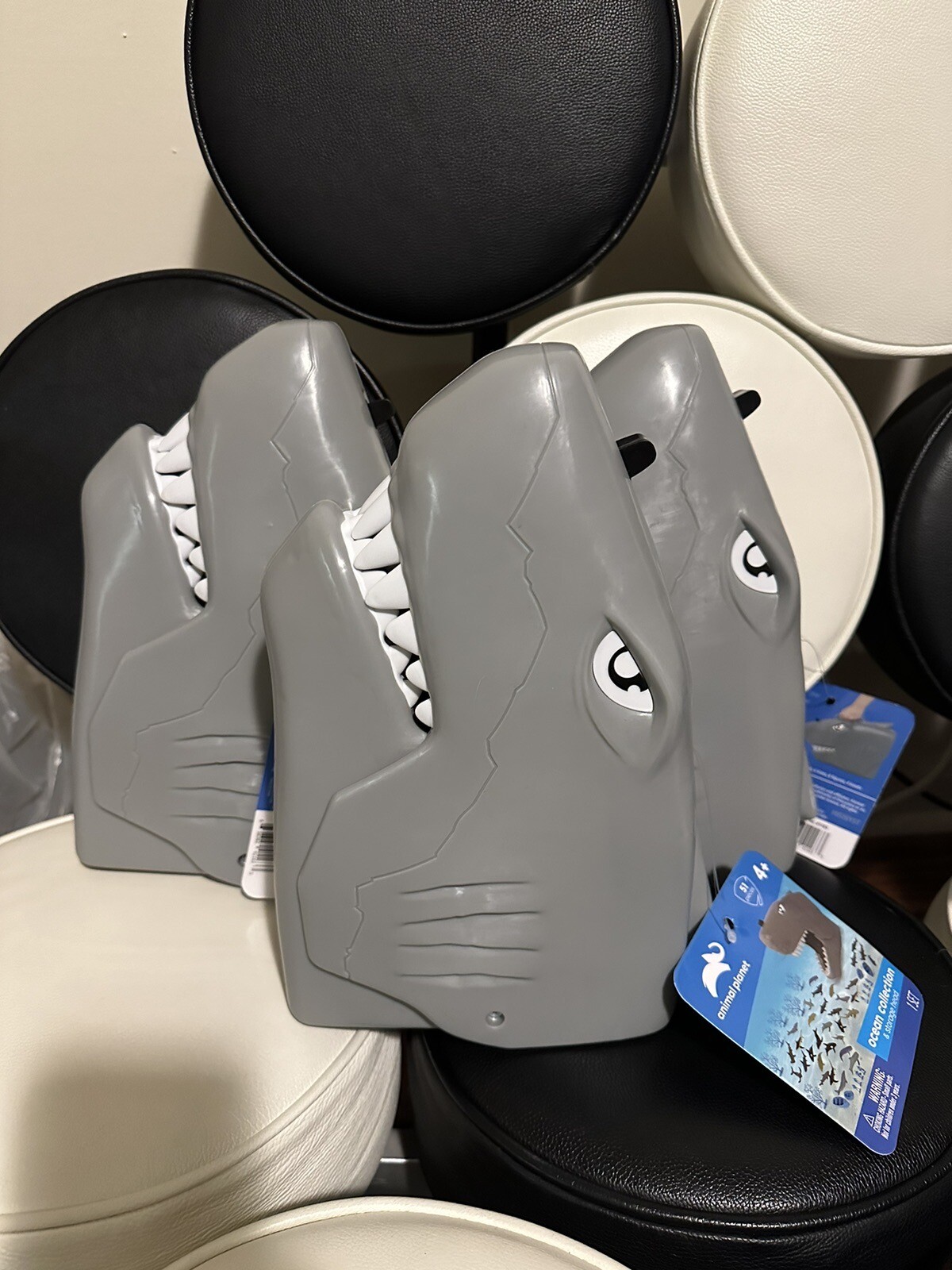 Lot Of 3 Animal Planet 51 Pieces Ocean Collection Shark Storage Head Blip Toys