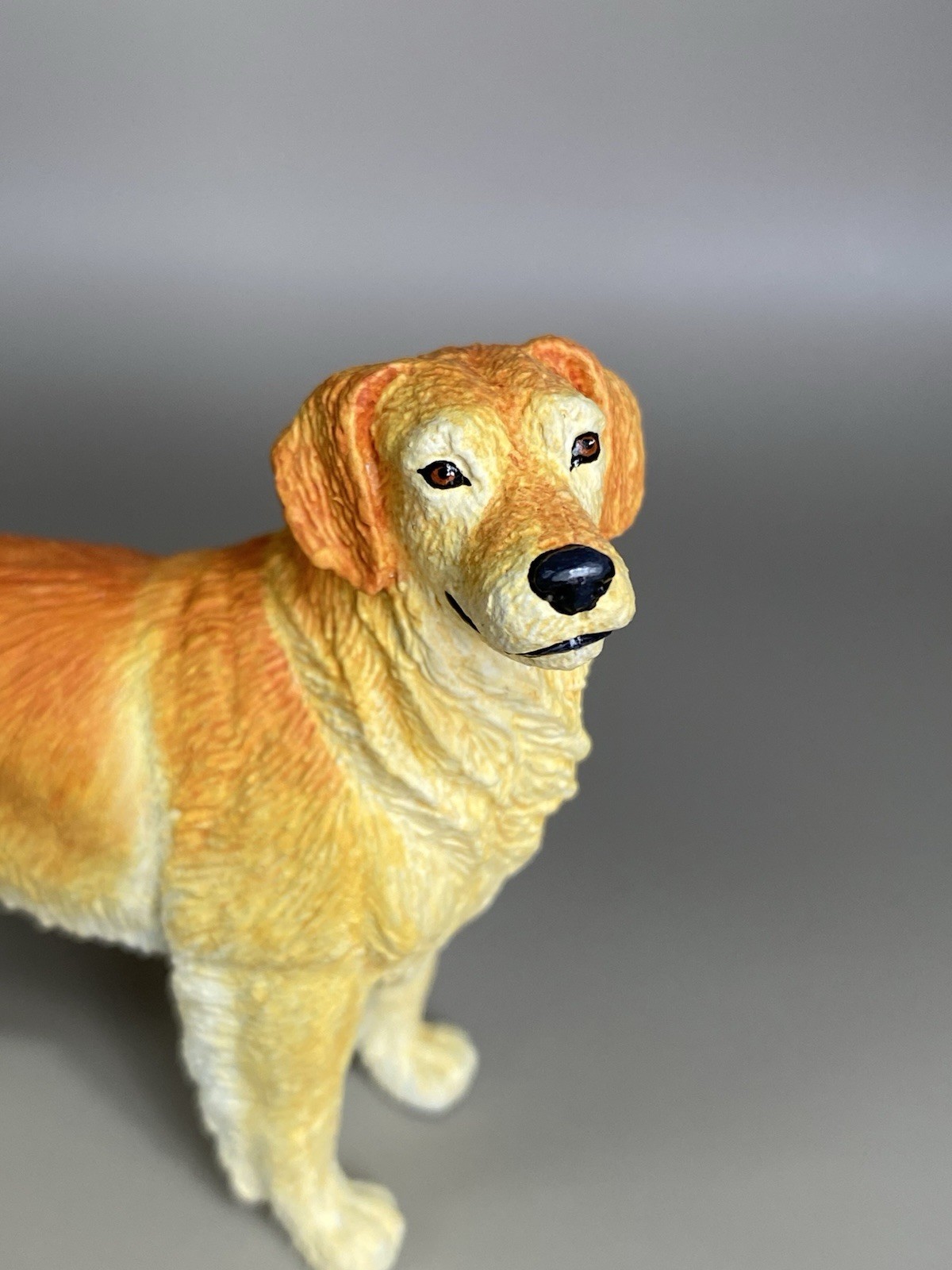 OOAK Custom Schleich Safari Ltd Golden Retriever Dog Plastic Toy Animal Figurine