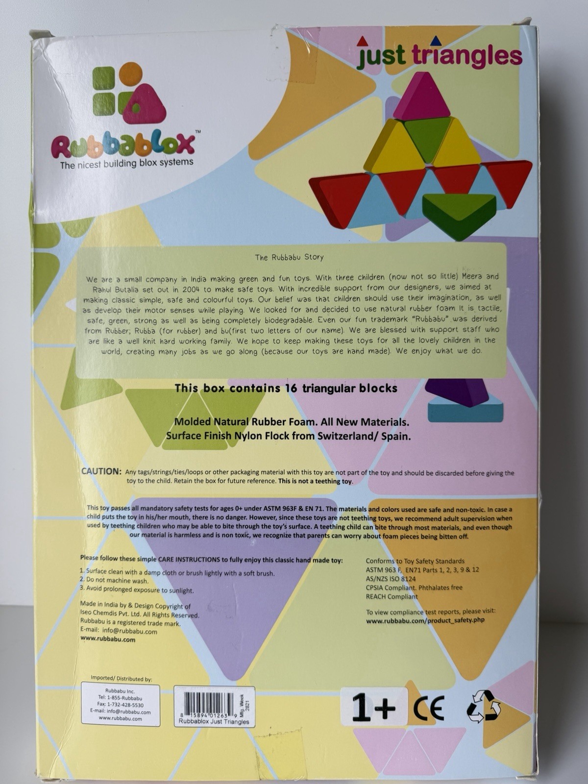 Just Triangles – 16 Piece Building Blocks
