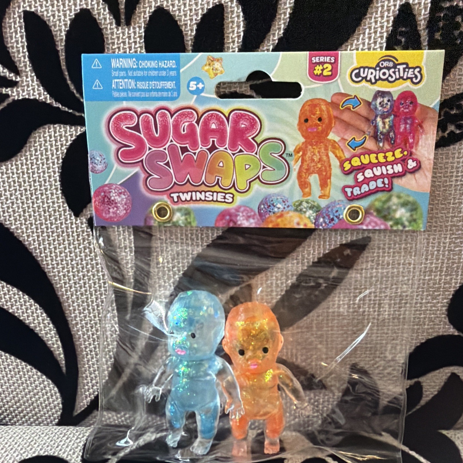 💙🧡Blue/Orange Sugar Swaps Twinsies Babies Mini Squishy Squeeze Twins 🧡💙
