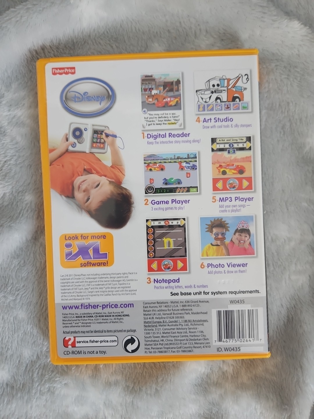 Fisher Price iXL Learning System Games Lot of 4 Games Cars Shrek Mickey Mouse