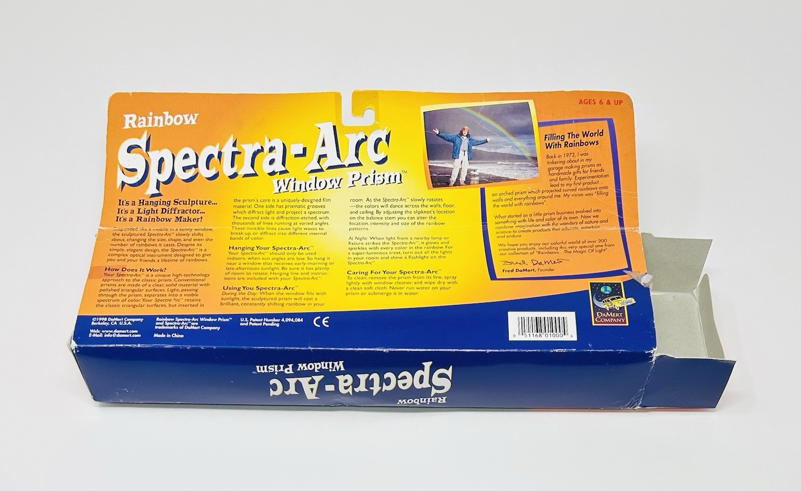 Rainbow Spectra-Arc Window Prism Rainbow Maker Sparkling 1998 DaMert Vintage