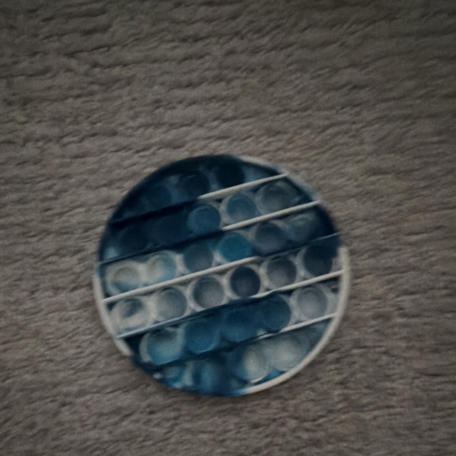 Round Blue Pop-It Tactile Sensory Toy for Ages 3-4, 4-7, 8-11 Years