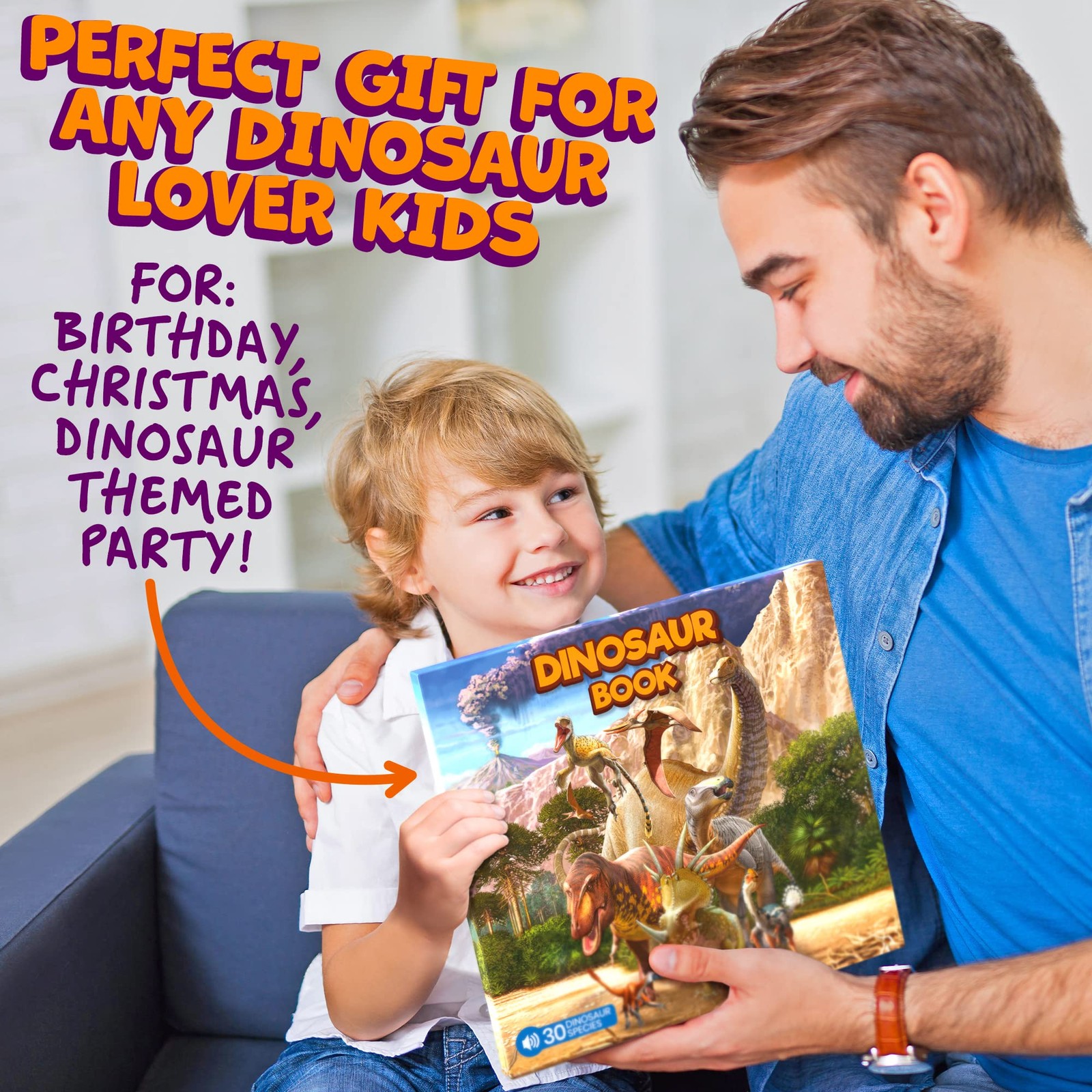 Dinosaur Toys for Kids 3-5 5-7 2-4 Year Old – Dinosaur Book with 30 Species F…