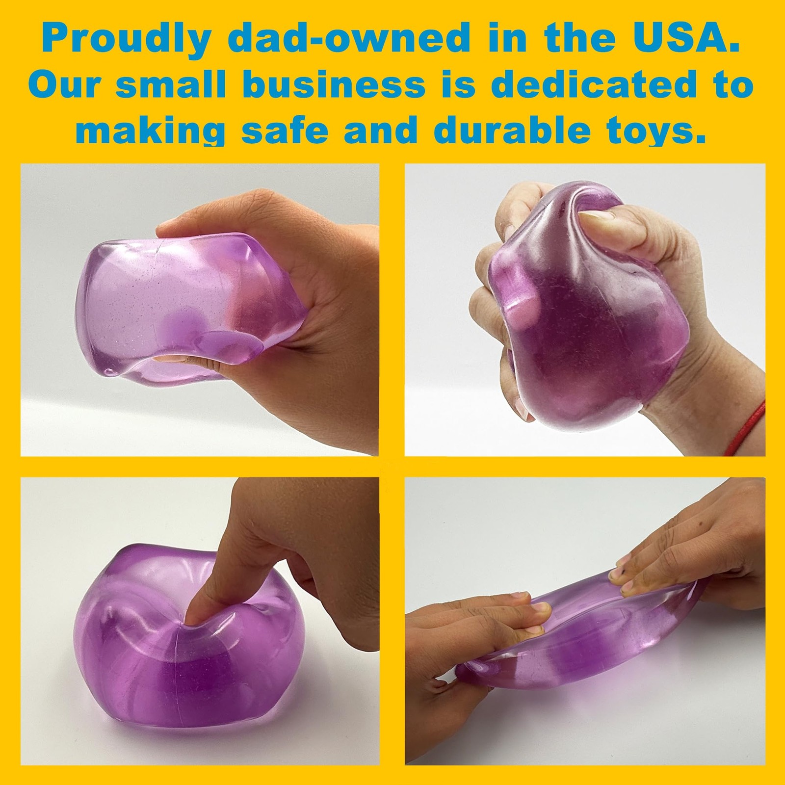 Premium Big Block Squeez’M Cube – 35% Larger Than The Standard Large, Purple